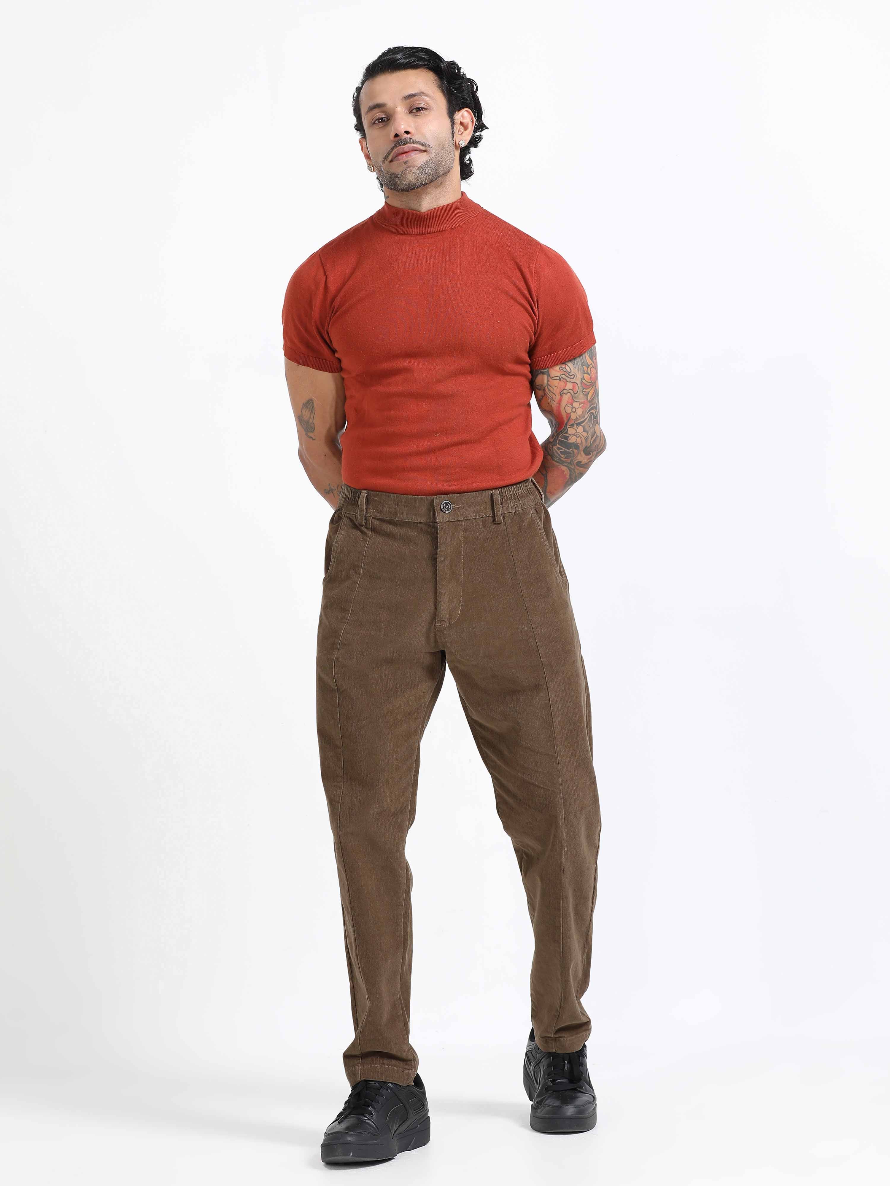 Corduroy Pant In Brown For Men