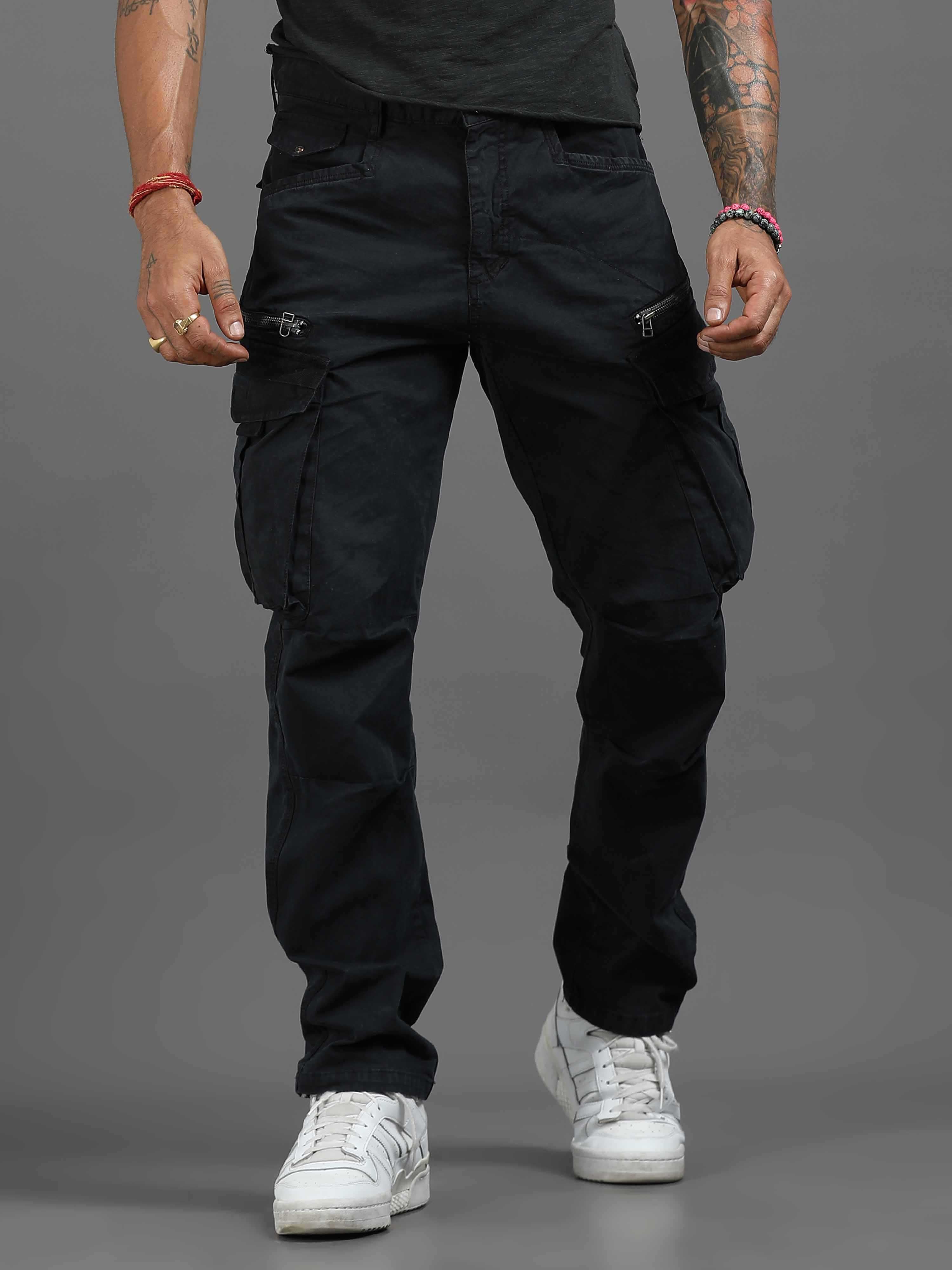 Rugged Zip Cargo Pants In Navy