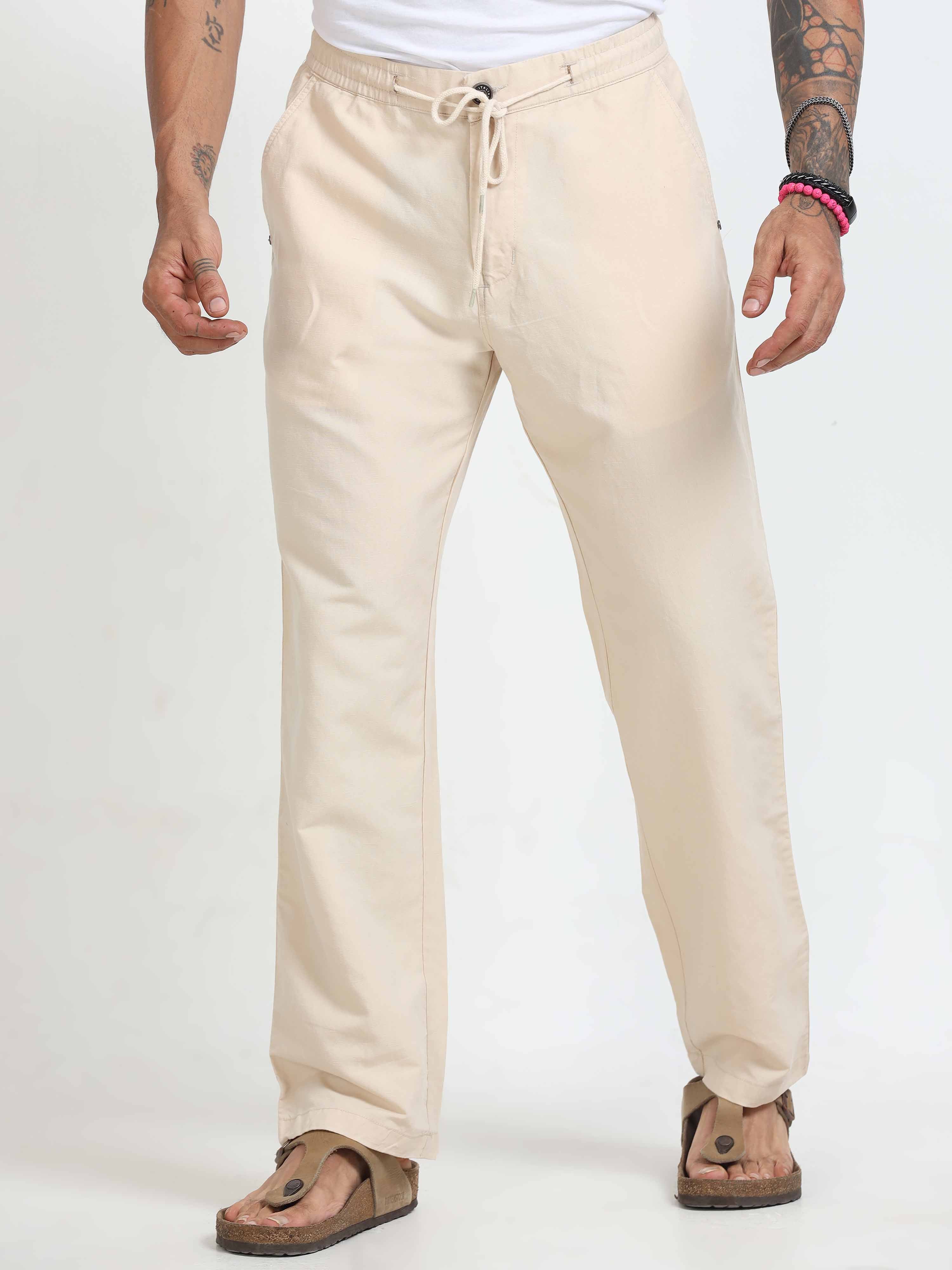 Linen Trouser In Cream