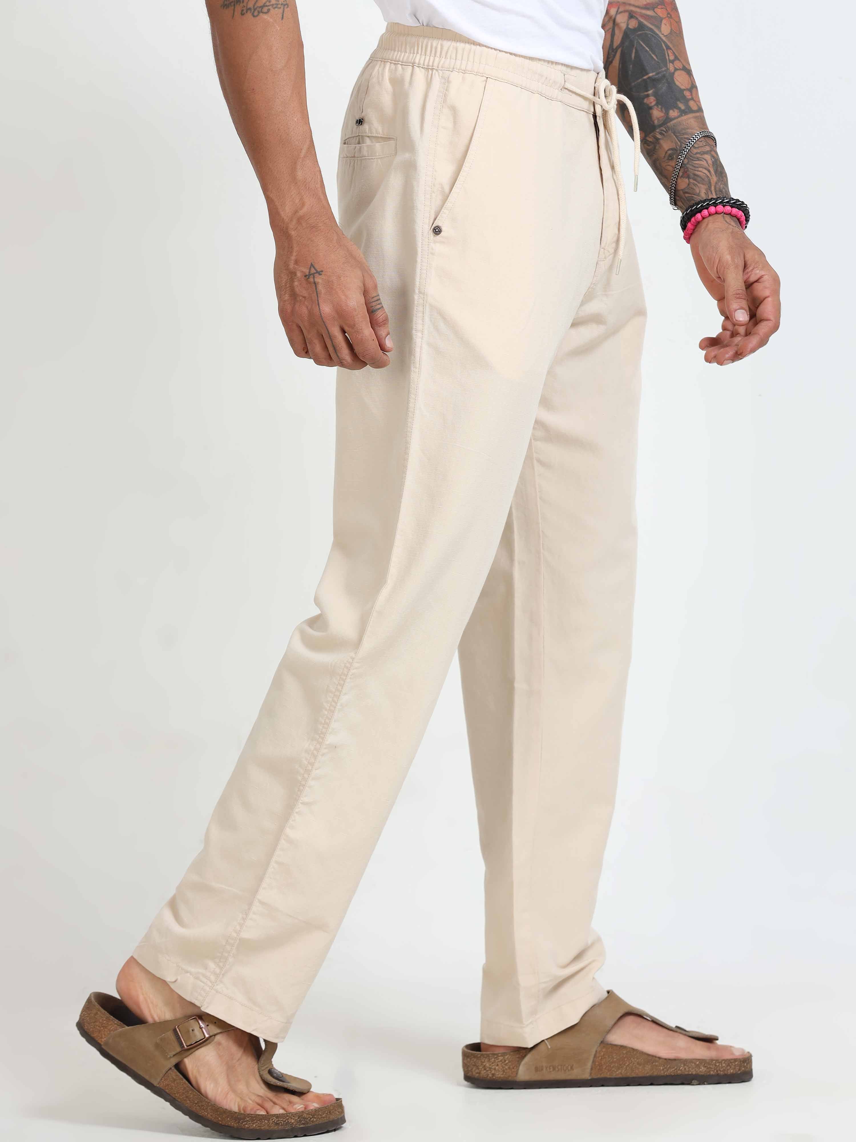 Linen Trouser In Cream