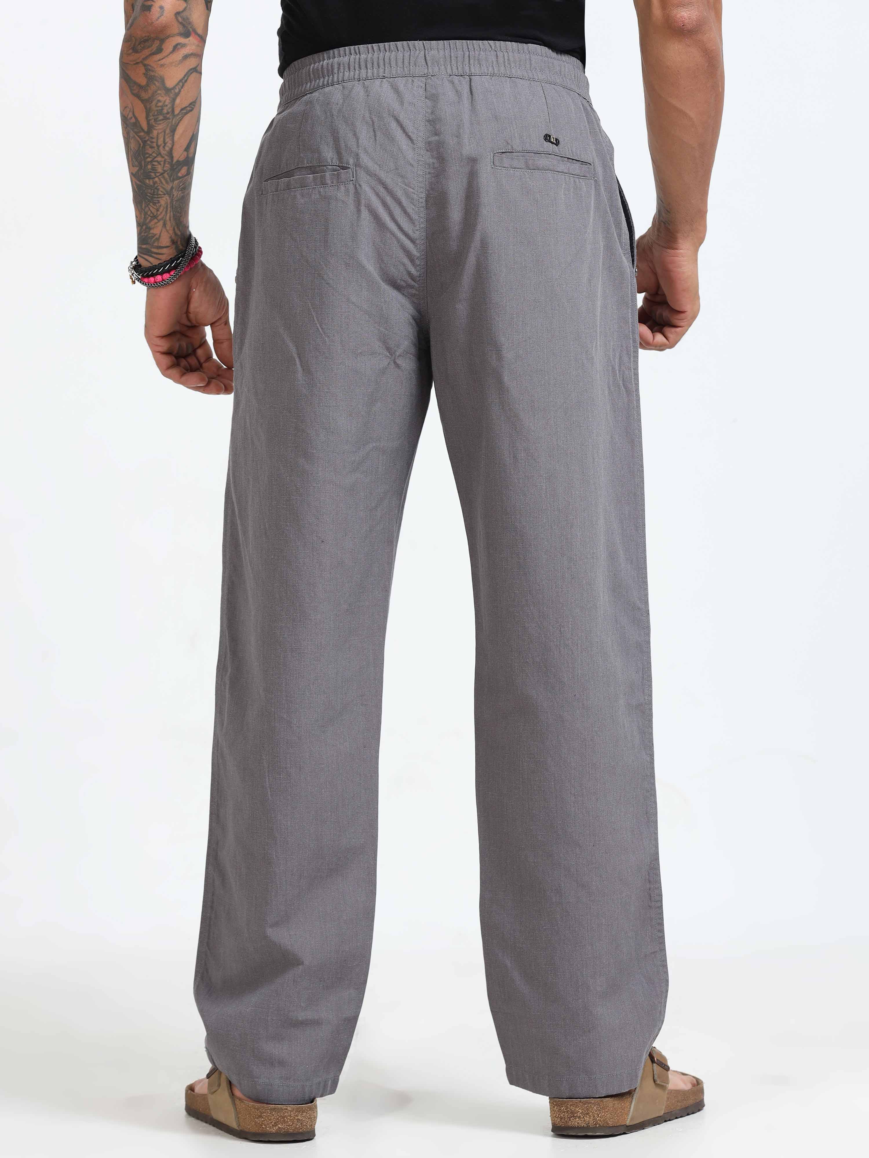 BreezeFlex Linen Trouser In Dark Grey