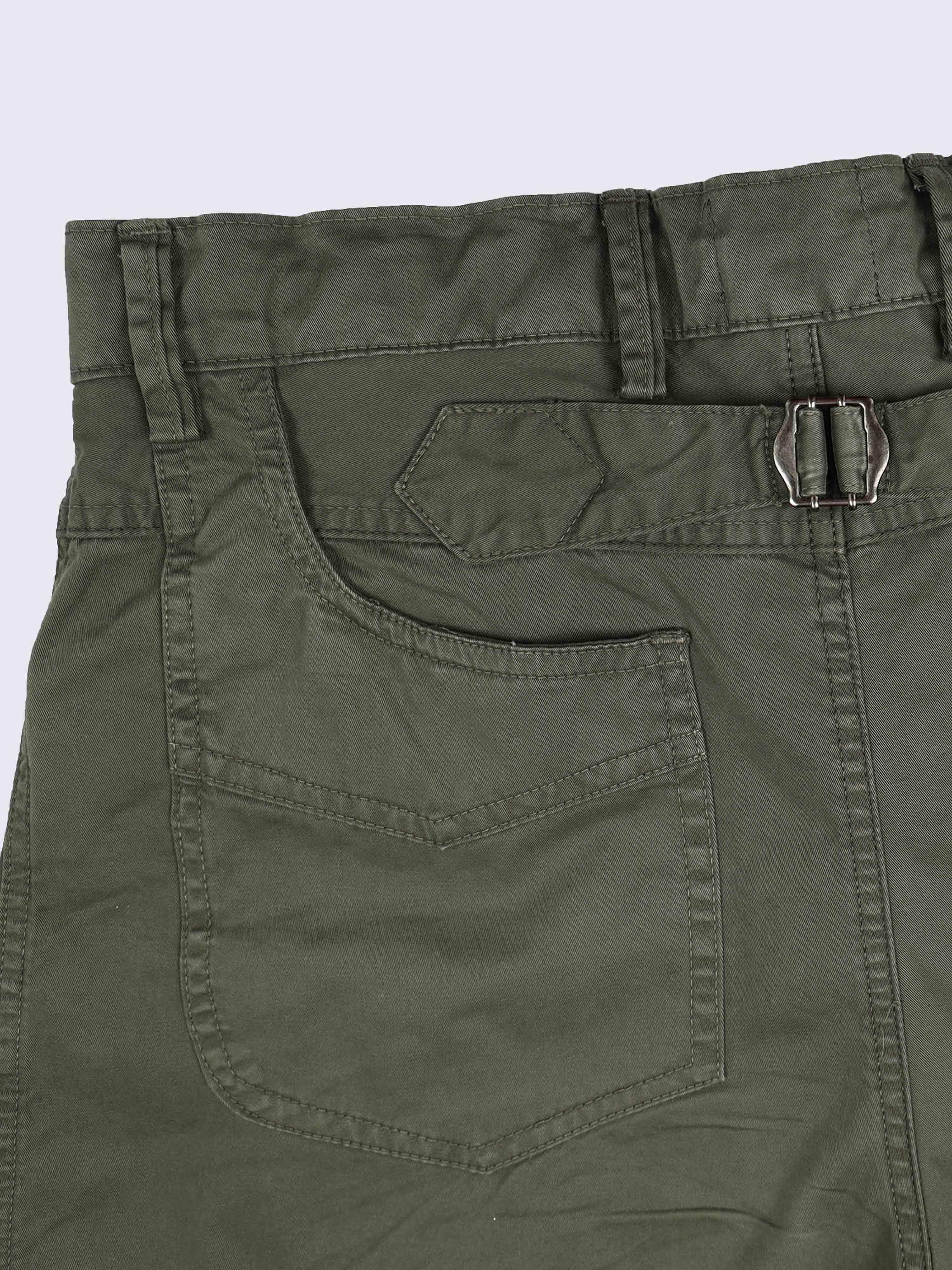 Milano Zip Trouser In Olive
