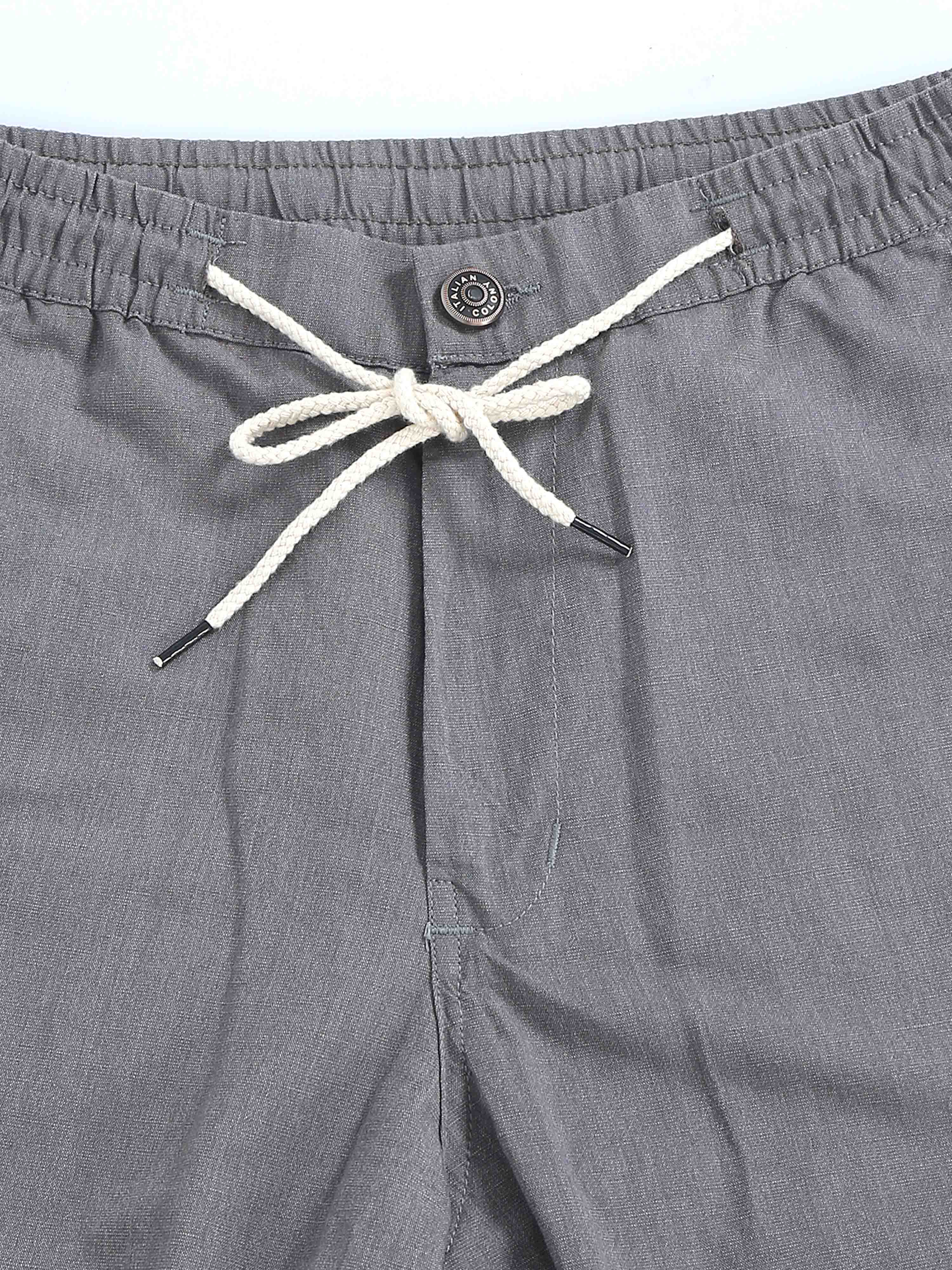 BreezeFlex Linen Trouser In Dark Grey