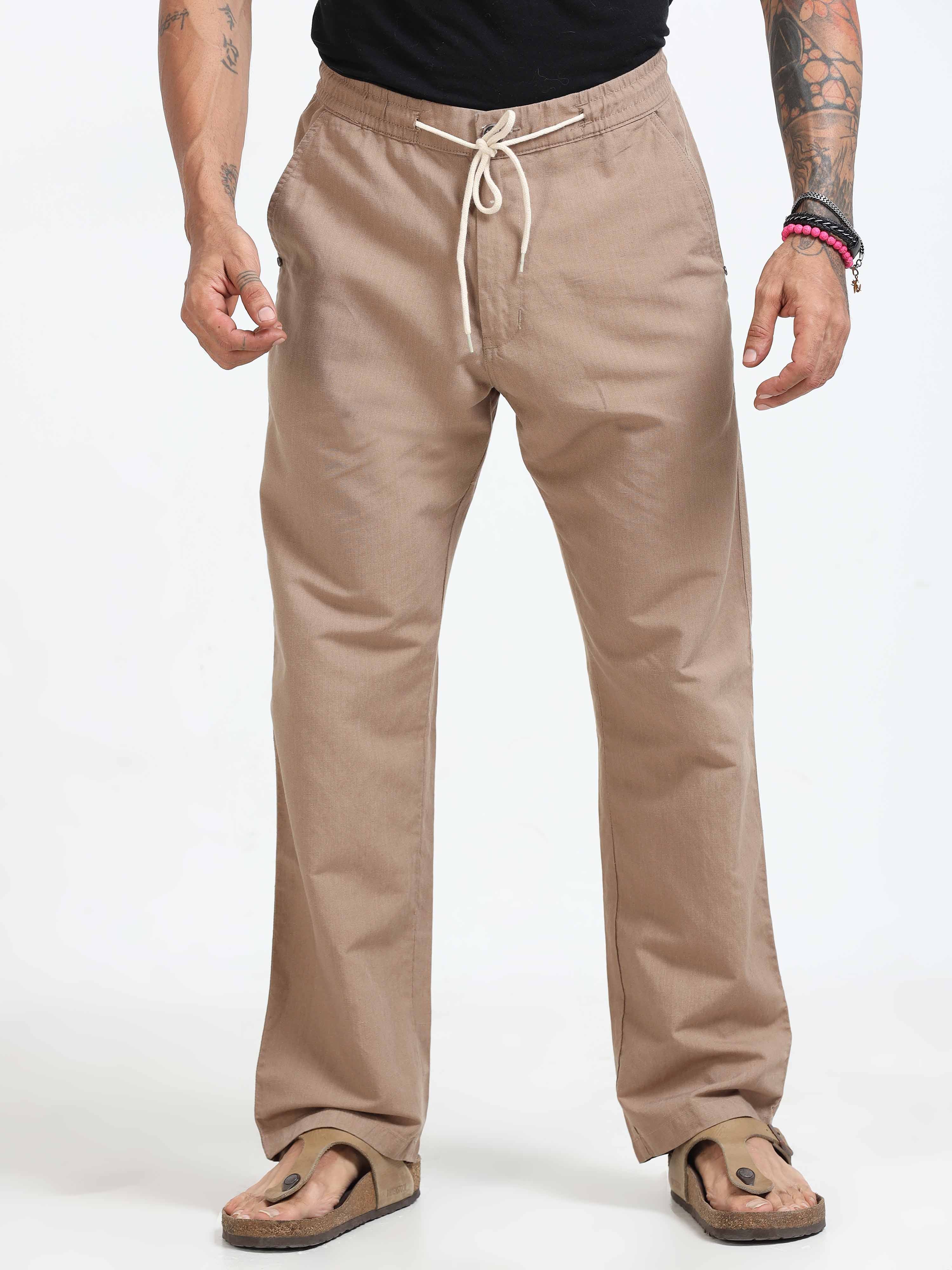 BreezeFlex Linen Trouser In Khaki