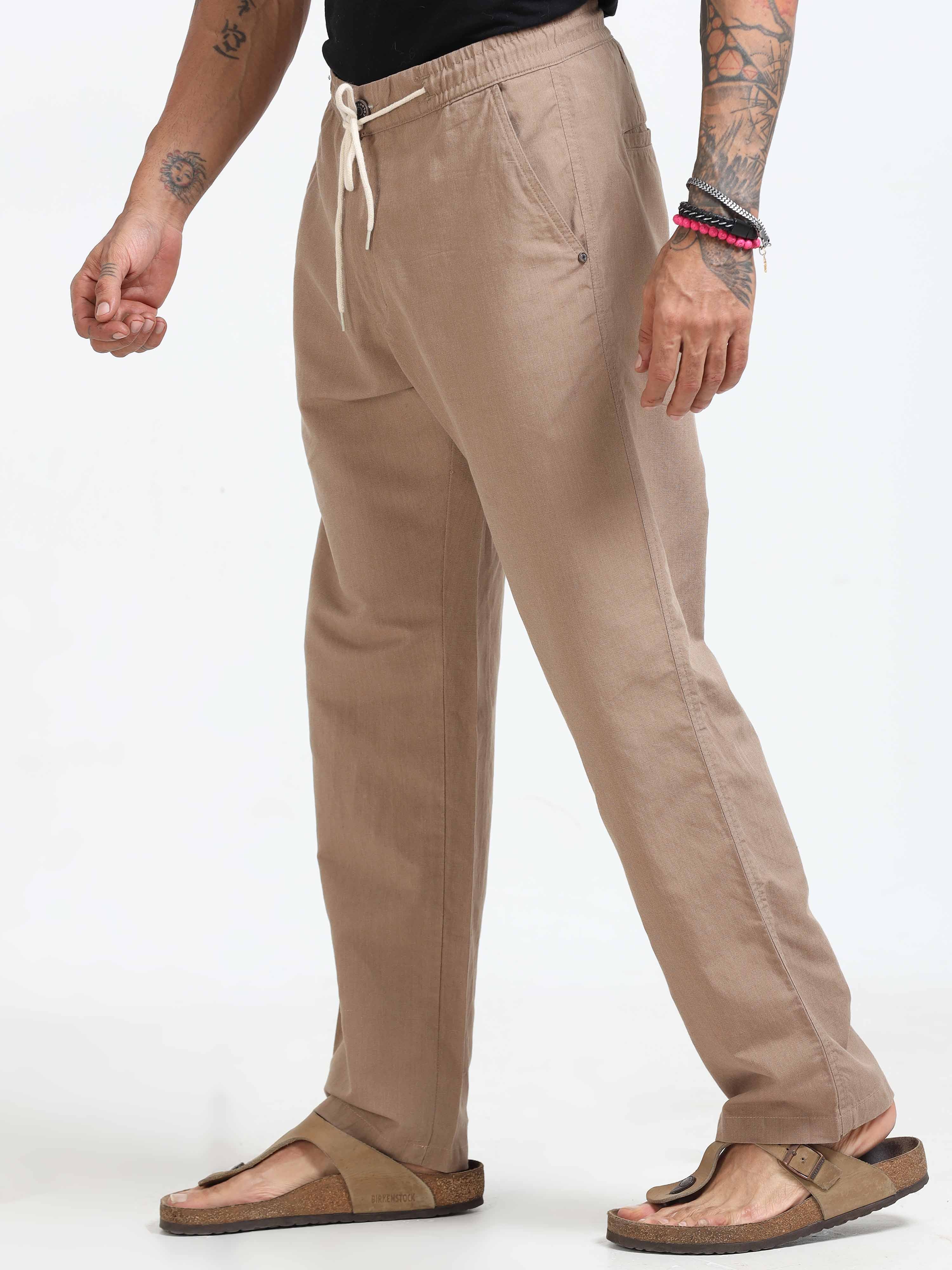 BreezeFlex Linen Trouser In Khaki