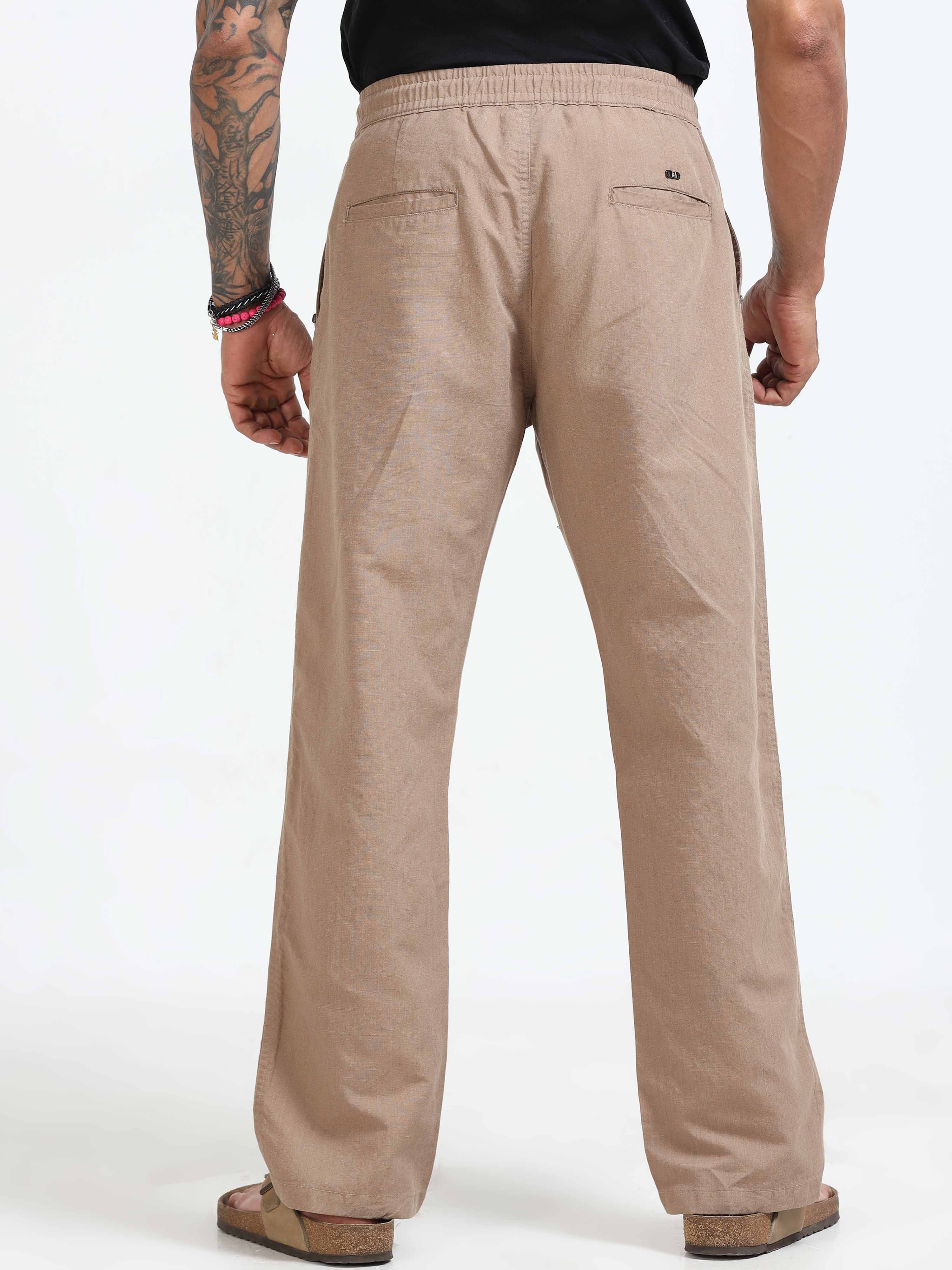 BreezeFlex Linen Trouser In Khaki