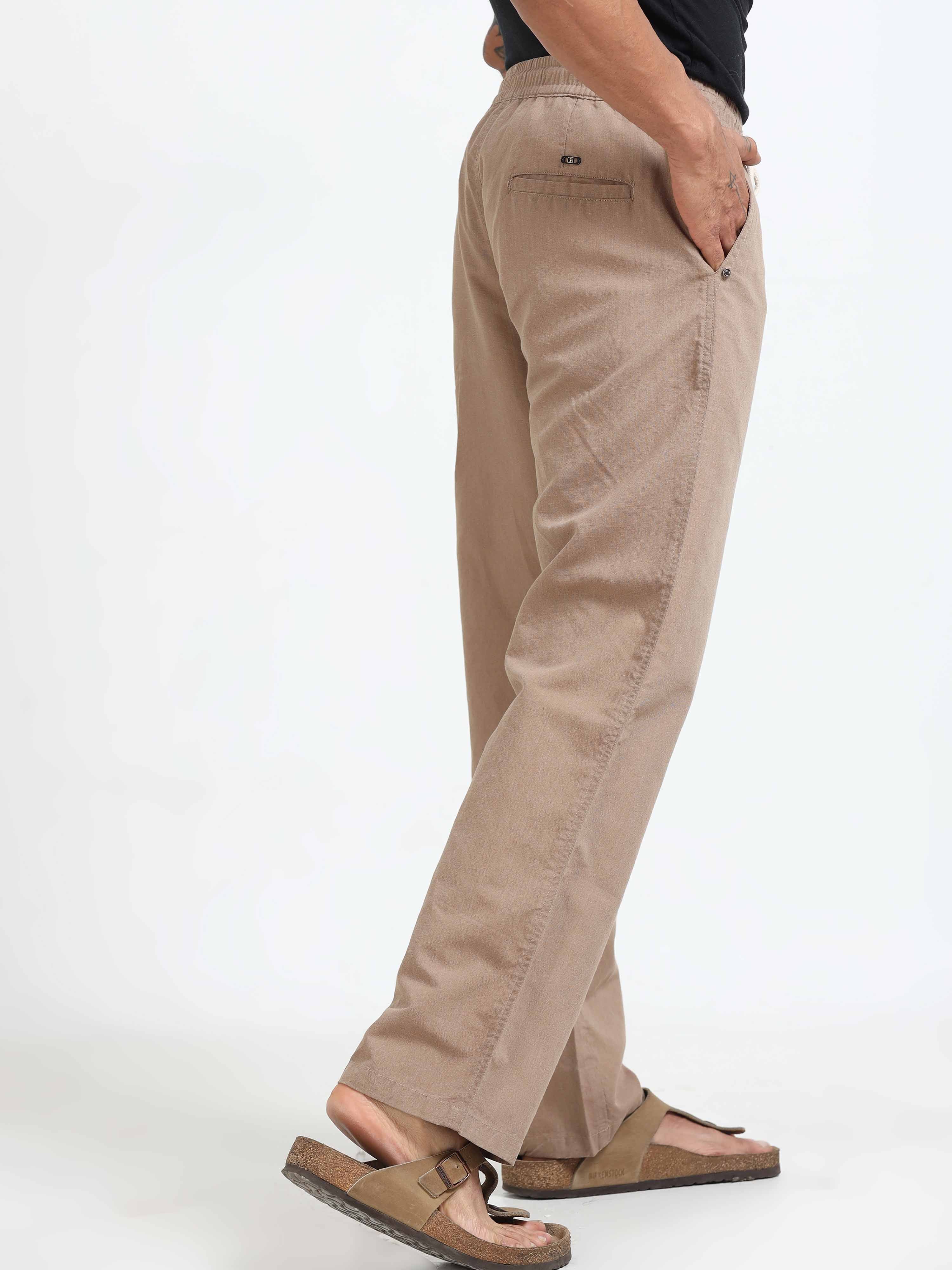 BreezeFlex Linen Trouser In Khaki