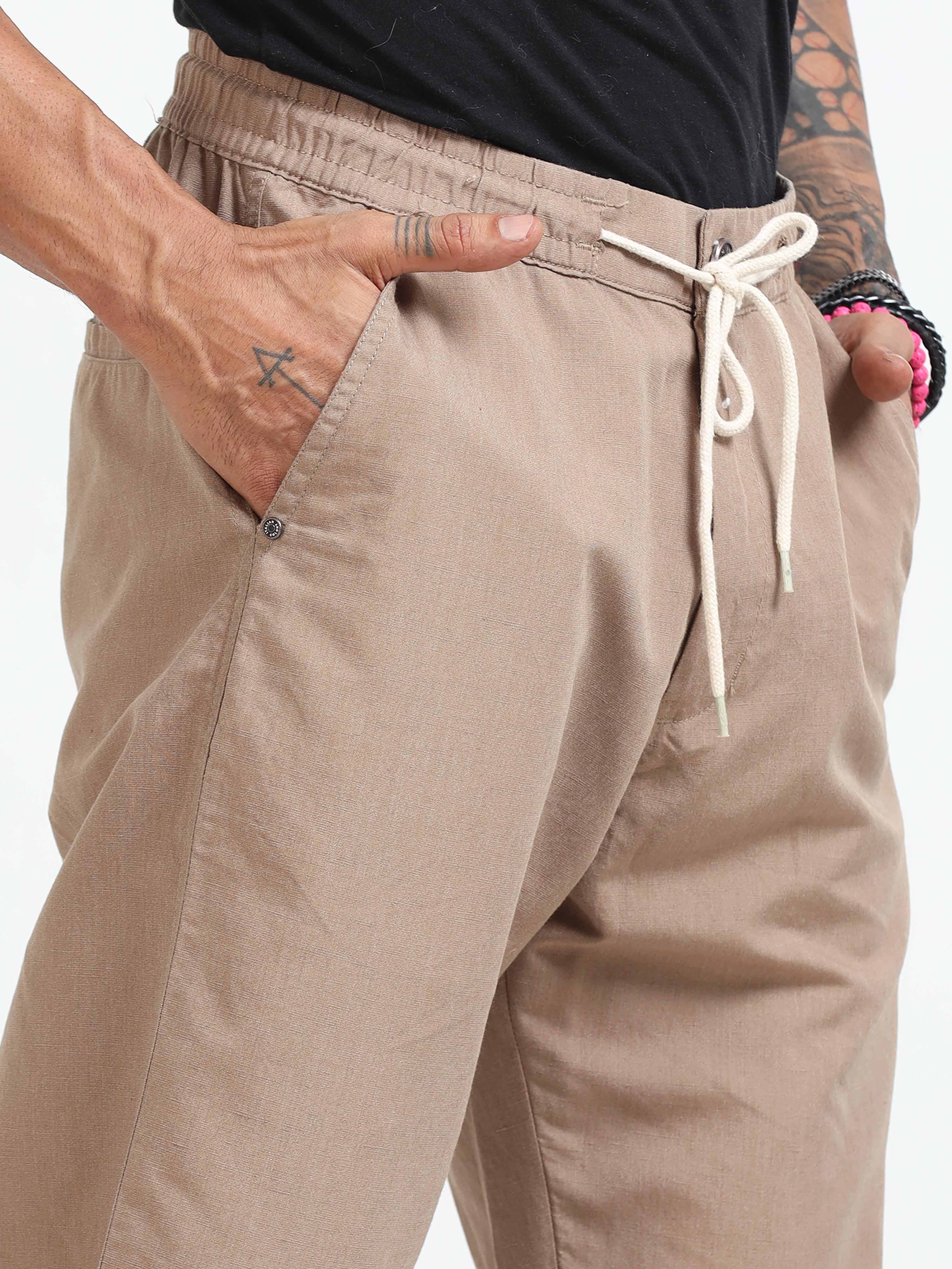 BreezeFlex Linen Trouser In Khaki