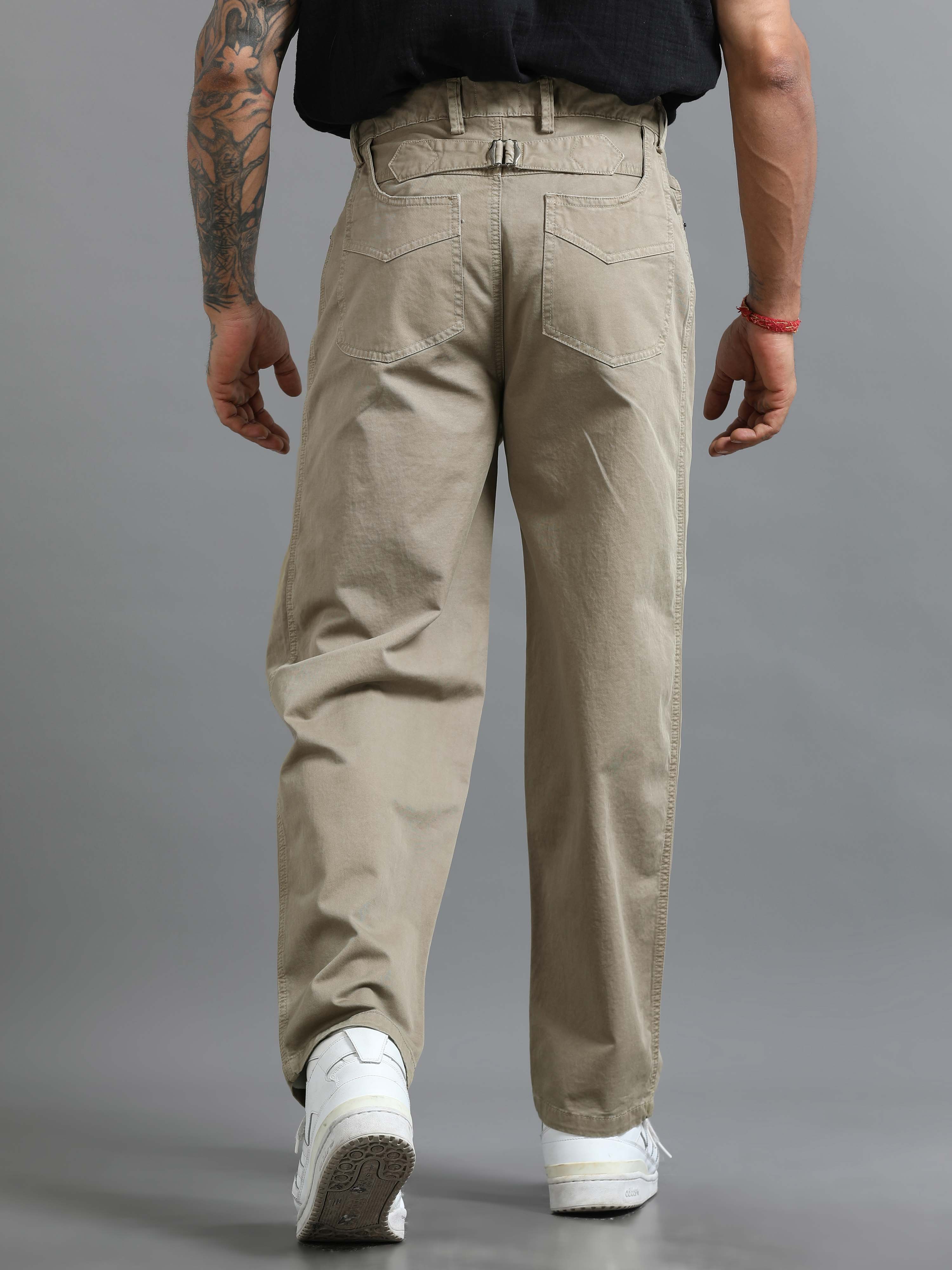 Milano Zip Trouser In Beige