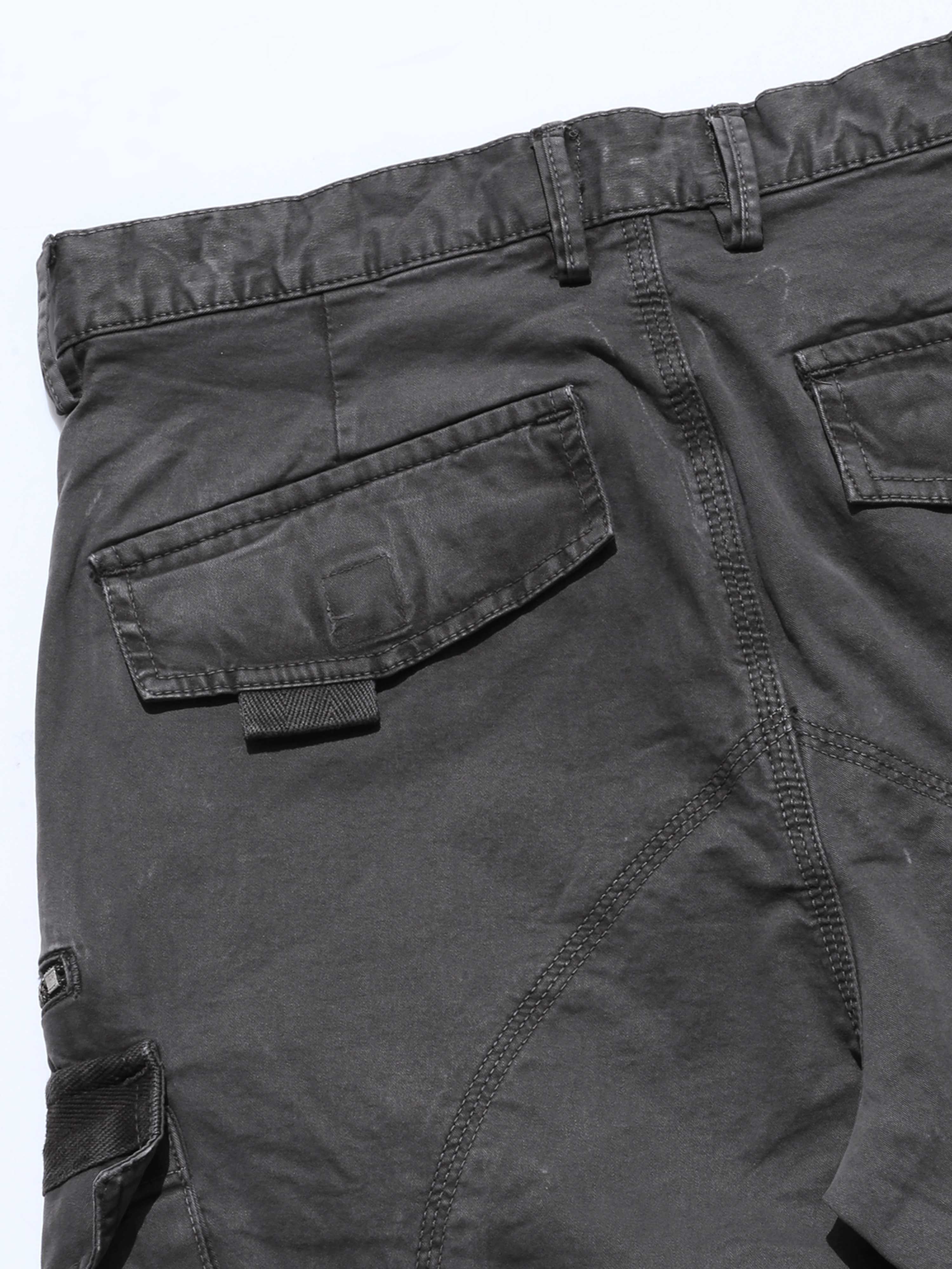 Rugged Zip Cargo Pants In Ash Grey
