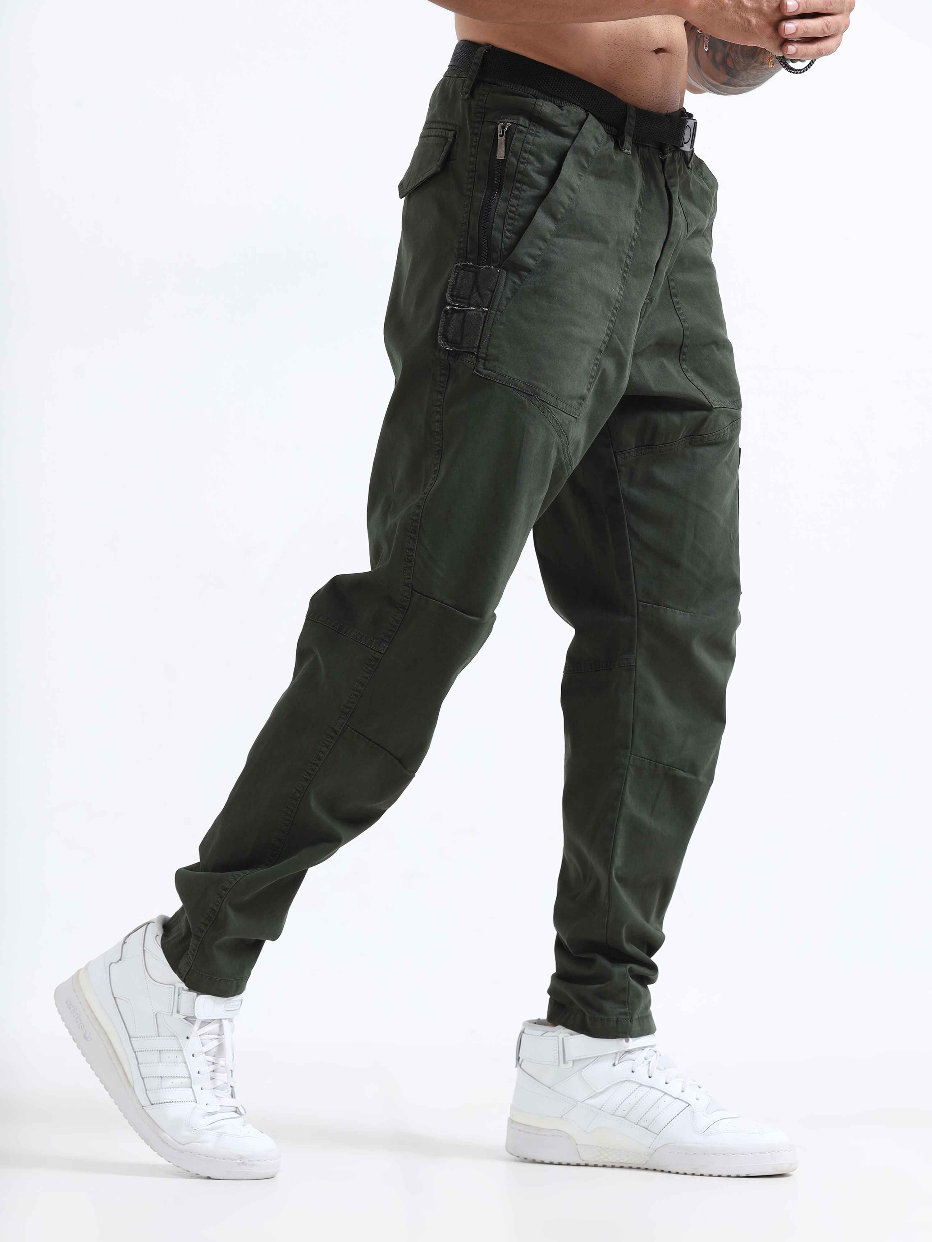Mens Utility Pant In Olive Green