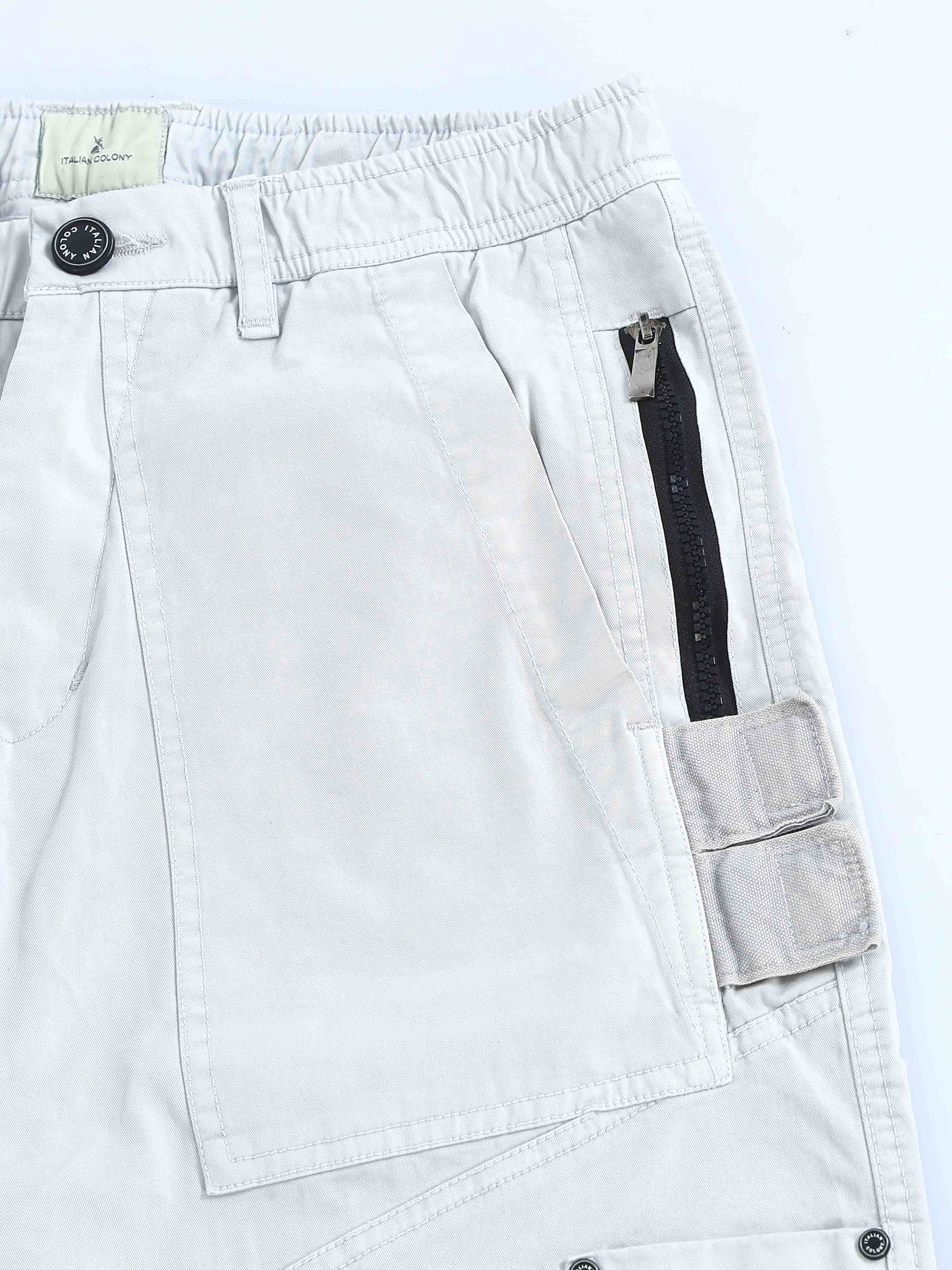 ZipCore Utility Pant In Mid White