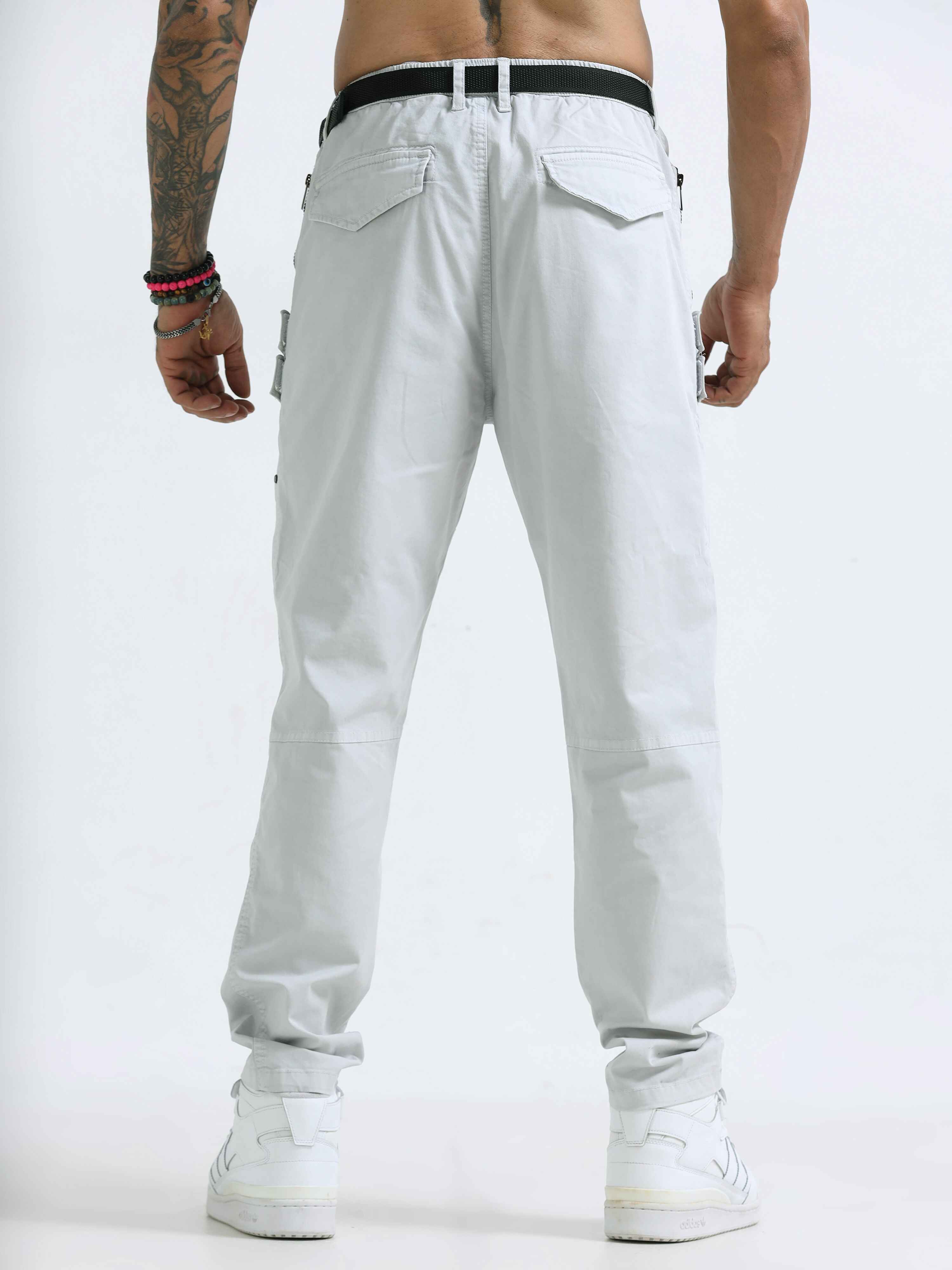 ZipCore Utility Pant In Mid White