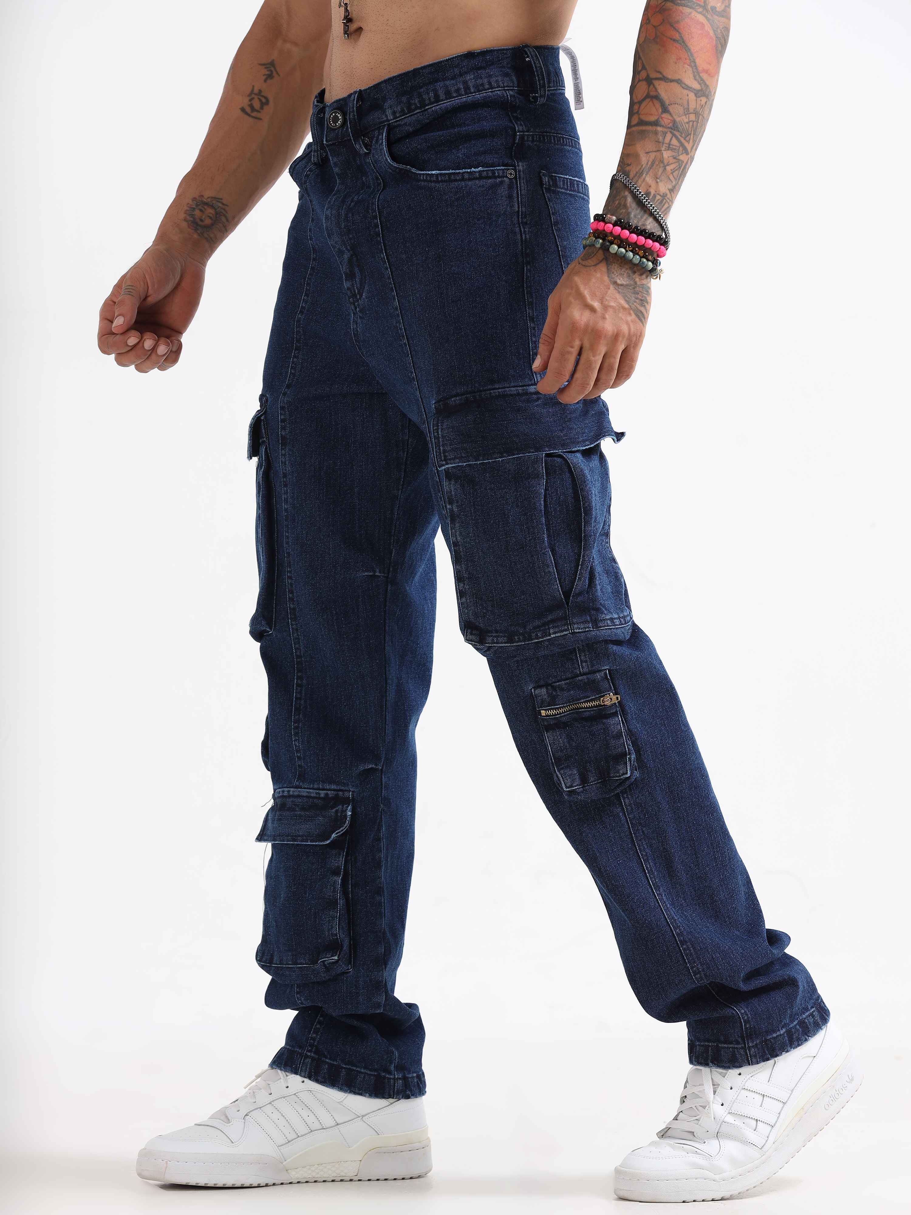 Utility Cargo In Dark Blue for Men