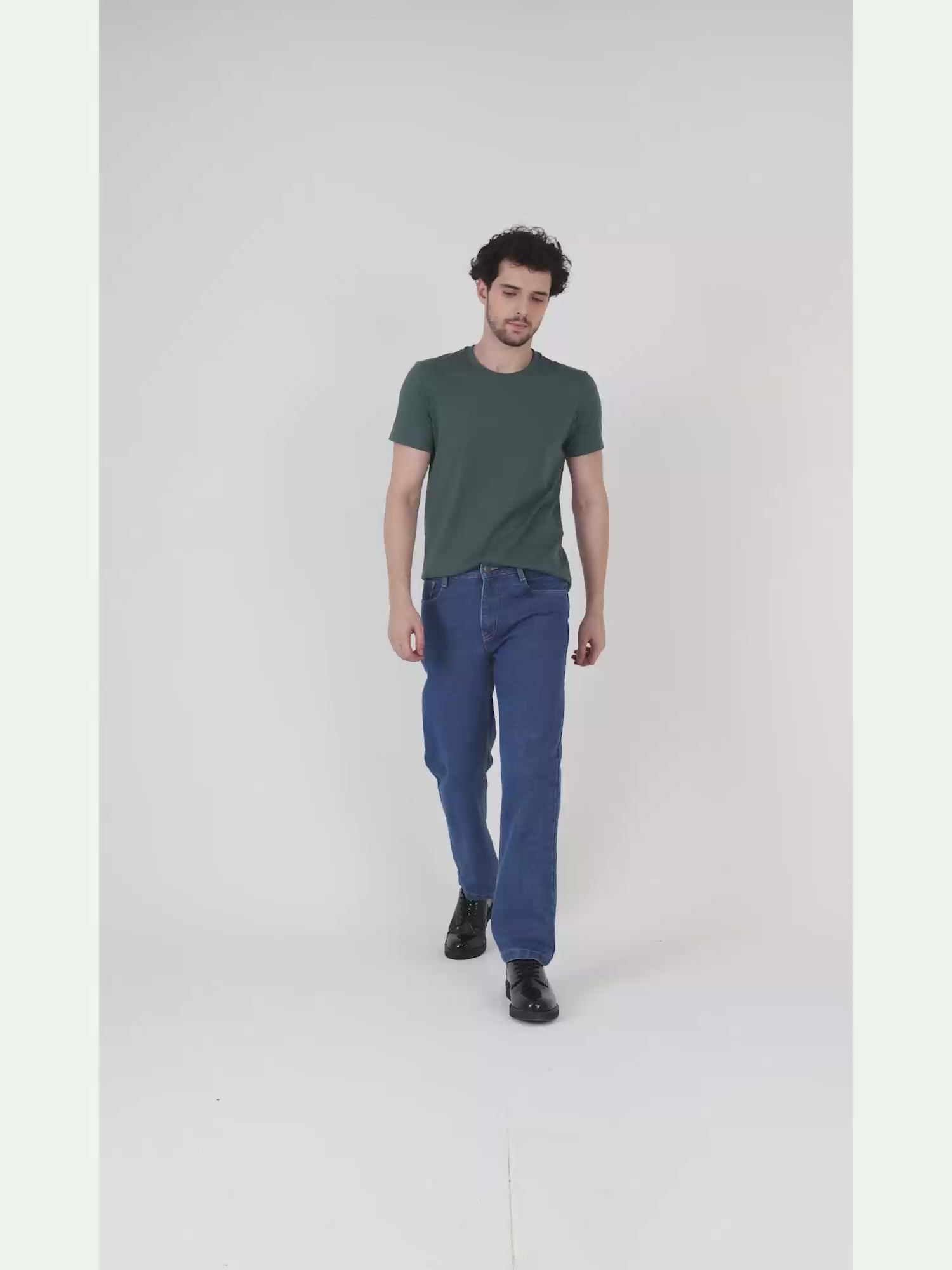 Mid Blue Bayoux Relaxed Fit Denim