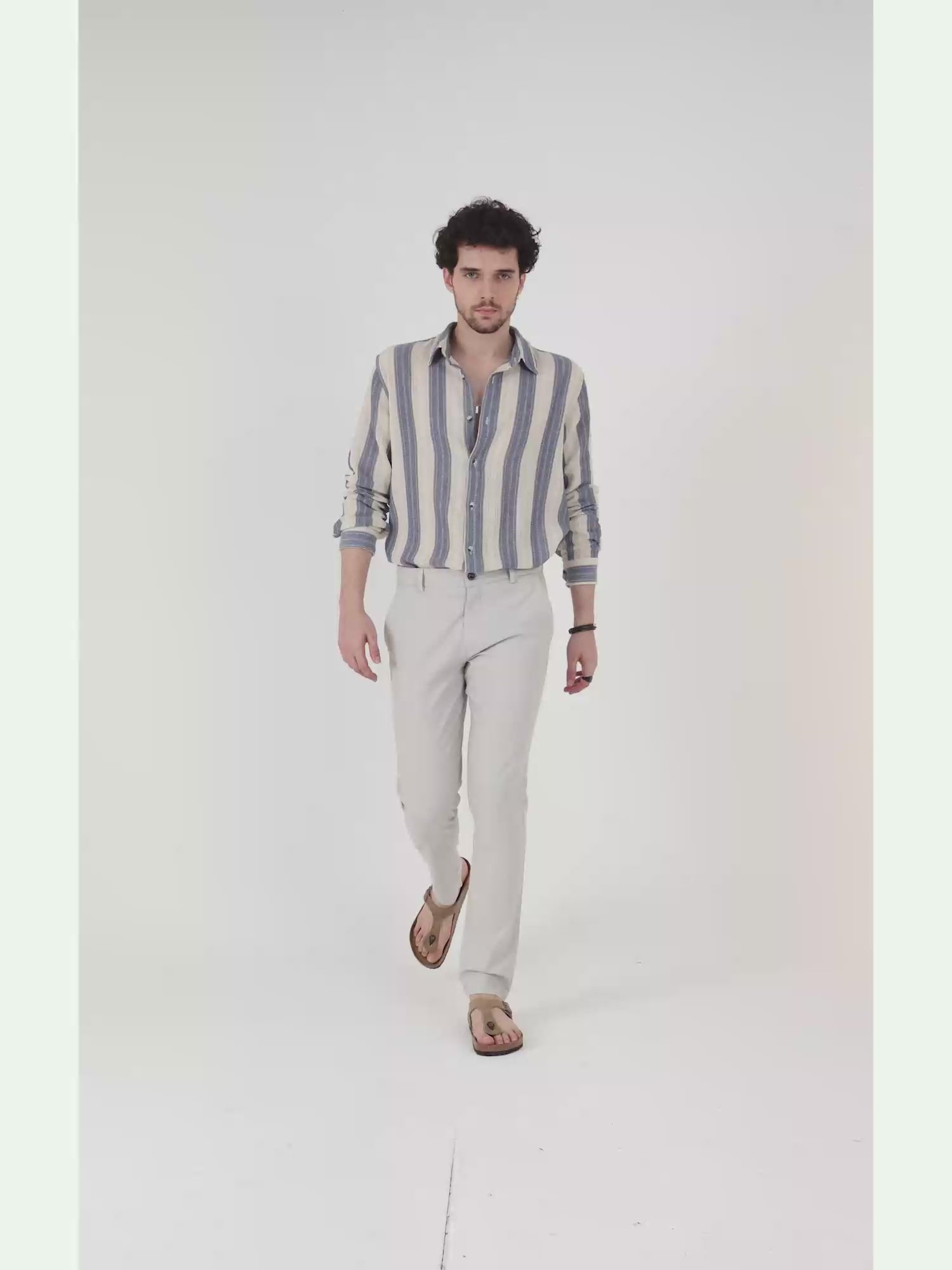 Timeless Cotton Light Grey Linen Chino