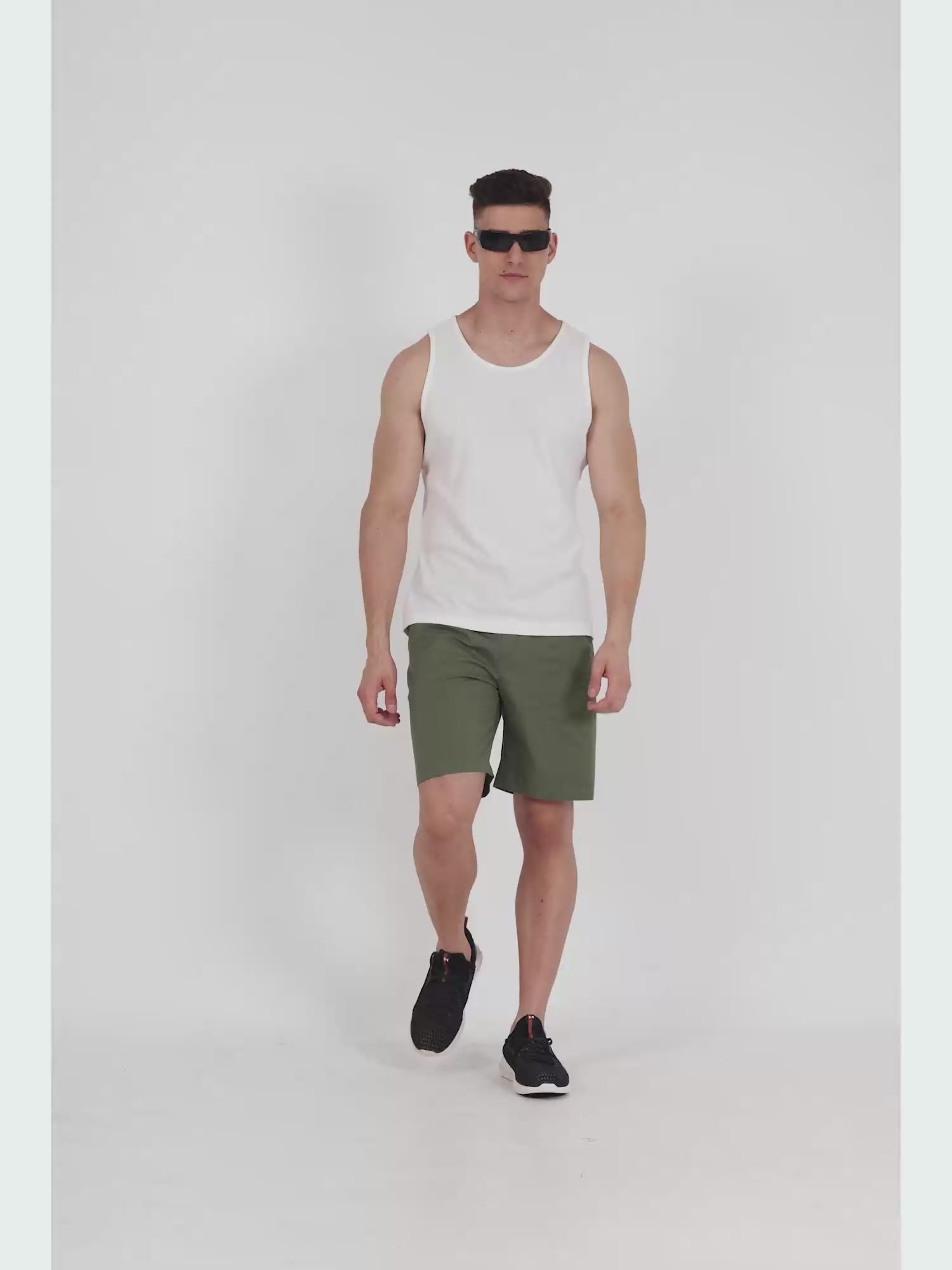 Soft Cotton Olive Plain Shorts for men