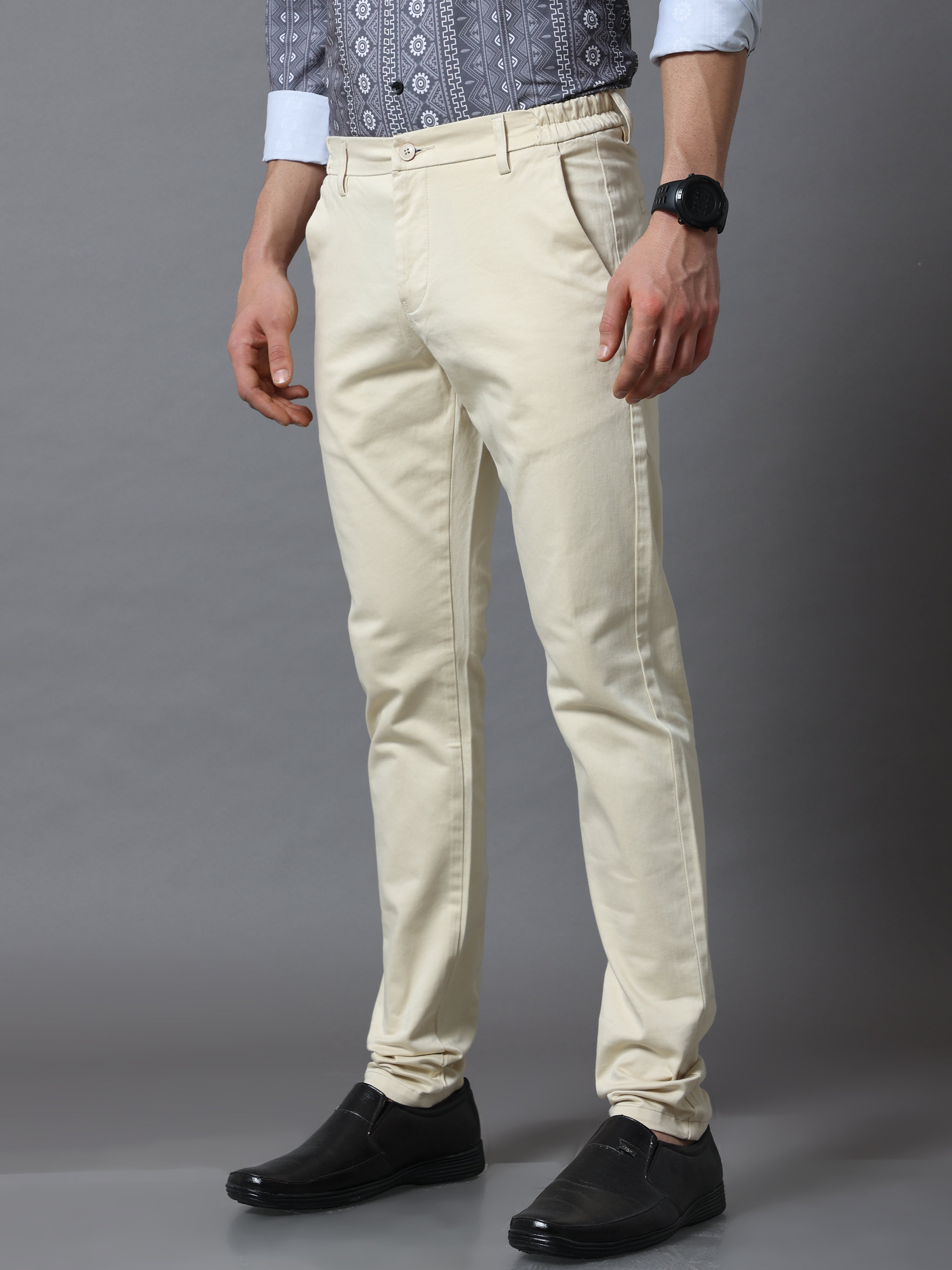 Flexi Waist Cream Trouser