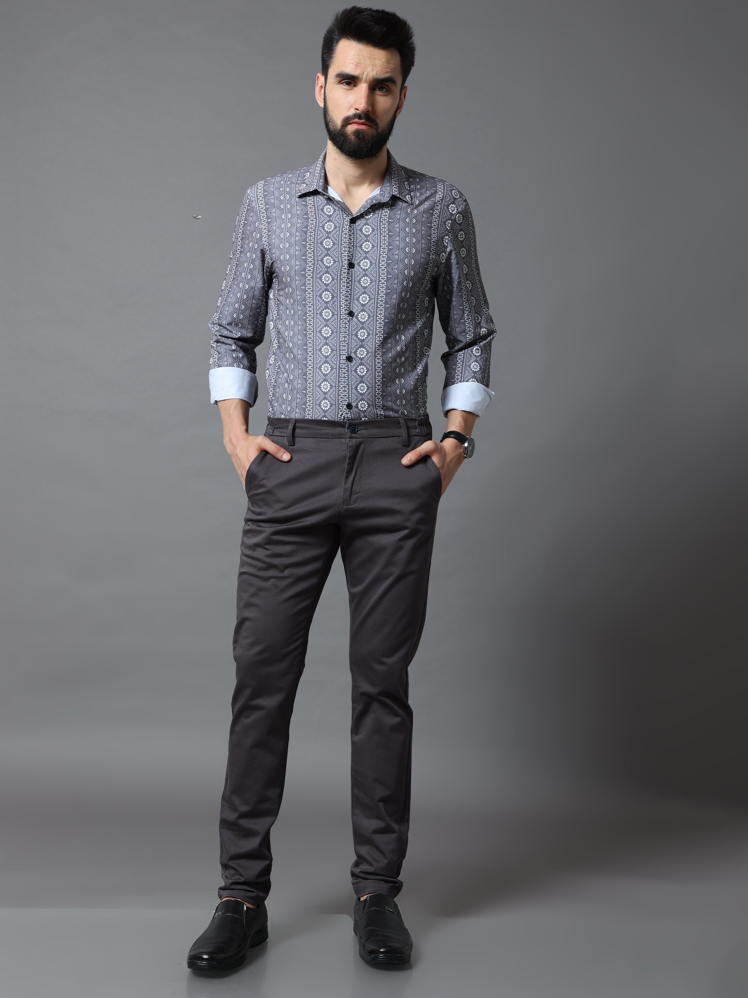 Flexi Waist Dark Grey Trouser