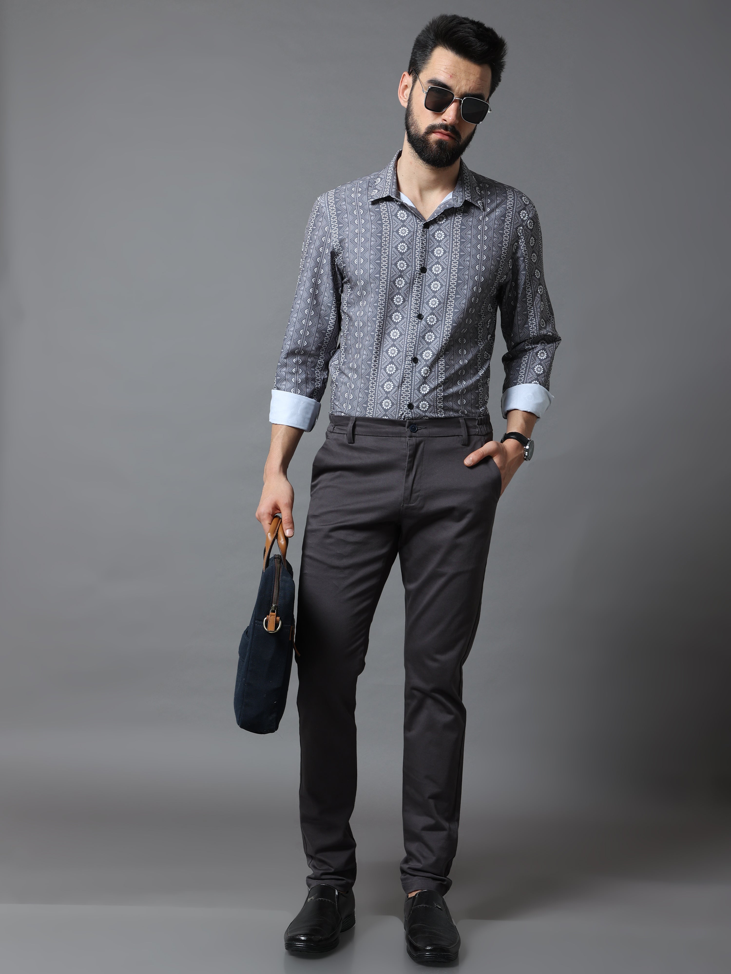 Flexi Waist Dark Grey Trouser