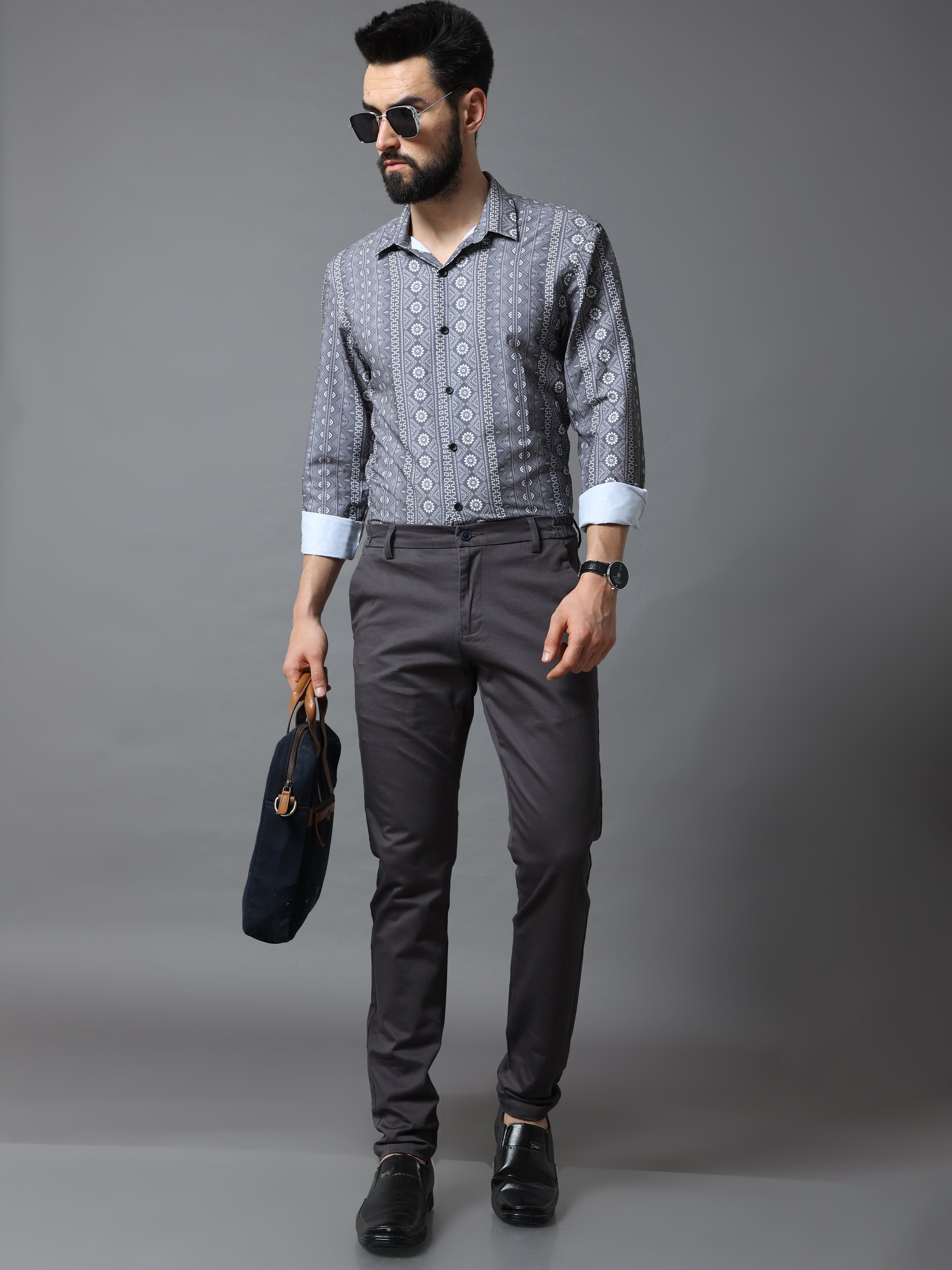 Flexi Waist Dark Grey Trouser