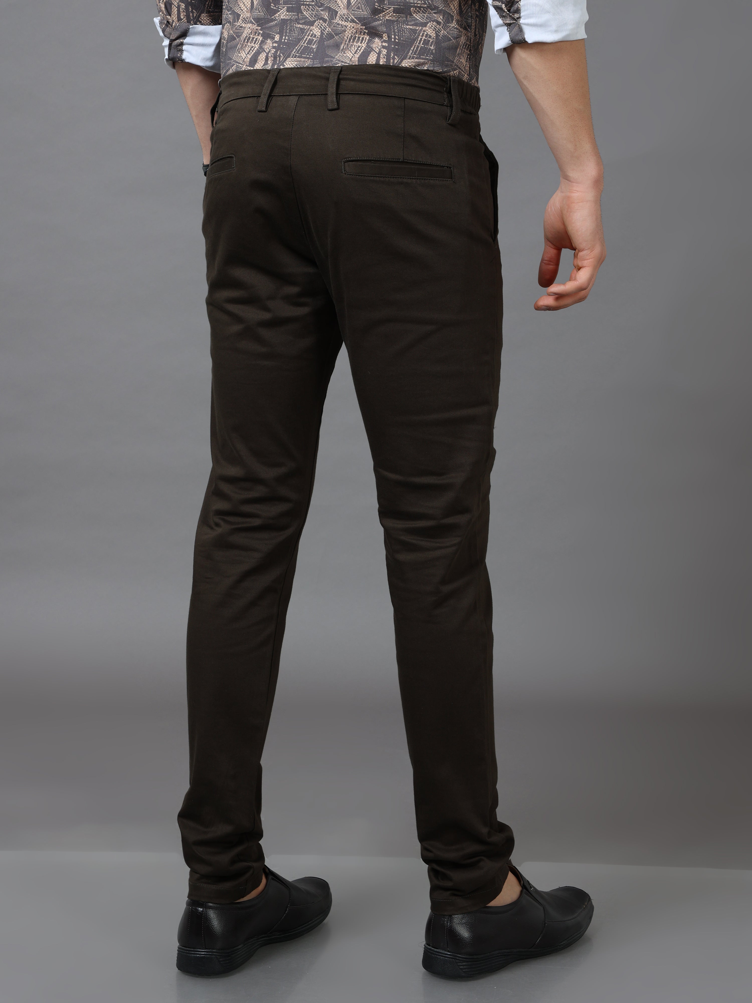 Flexi Waist Dark Olive Trouser
