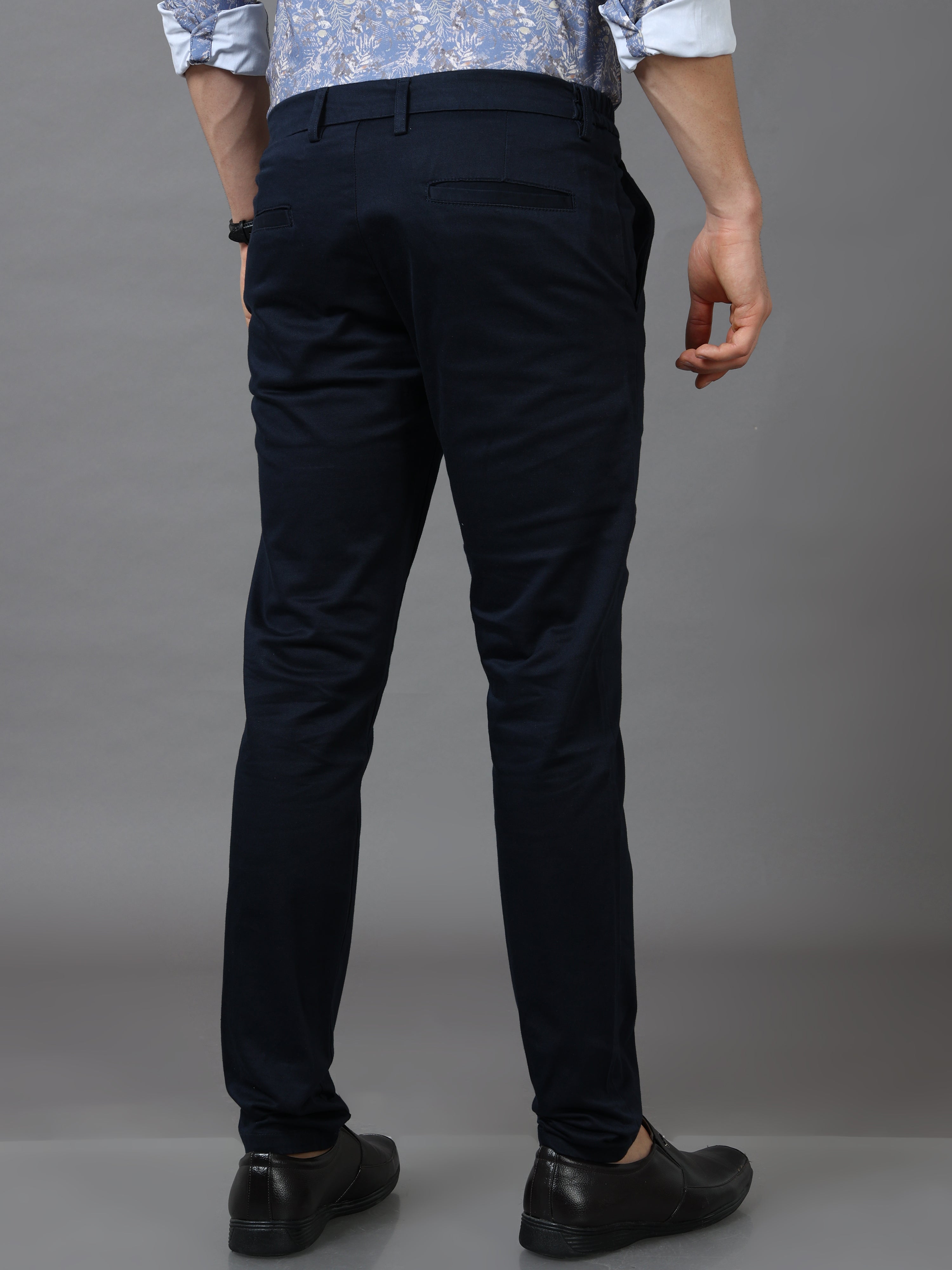 Flexi Waist Navy Trouser