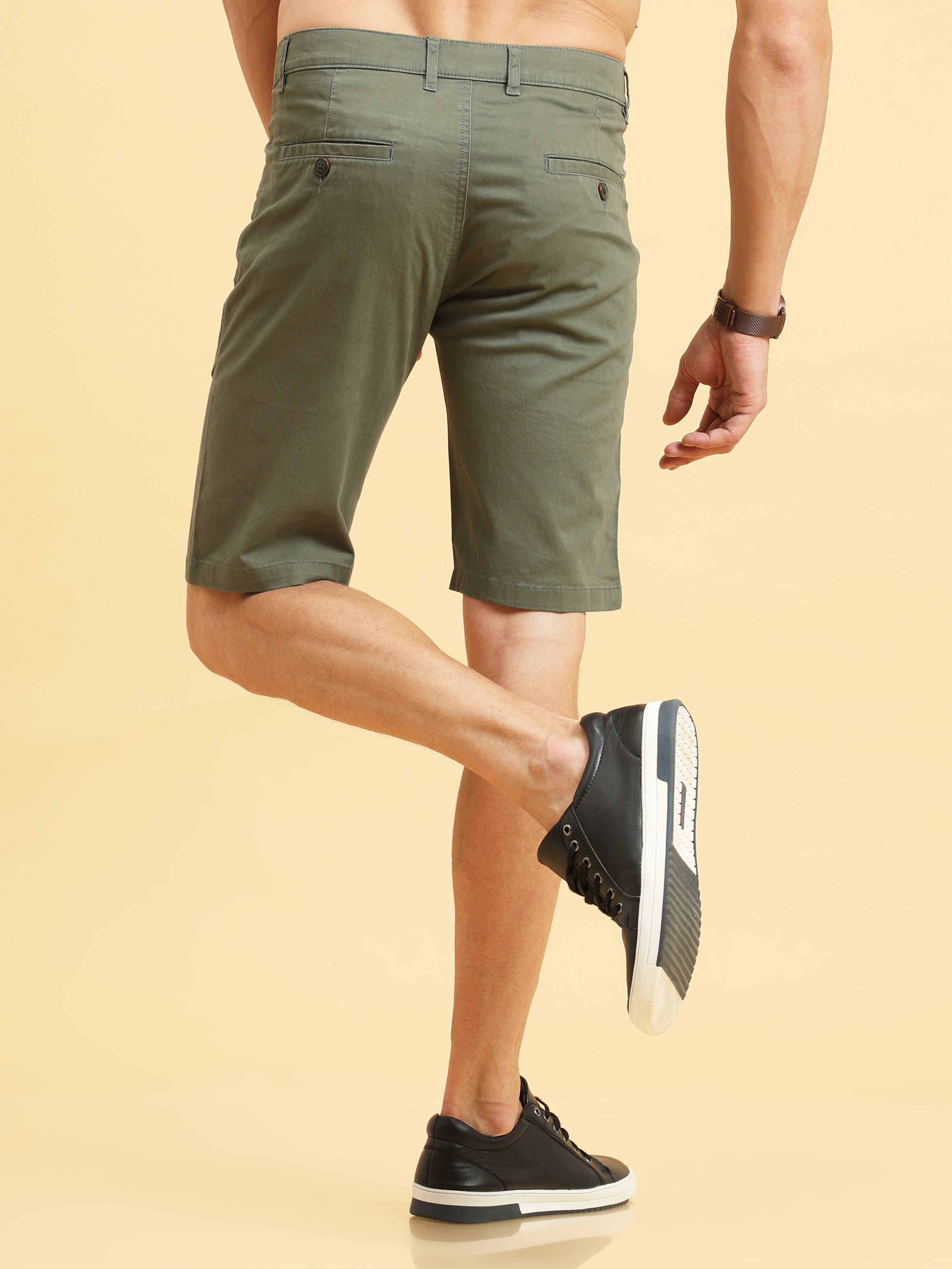 Vibrant Olive Shorts for Men