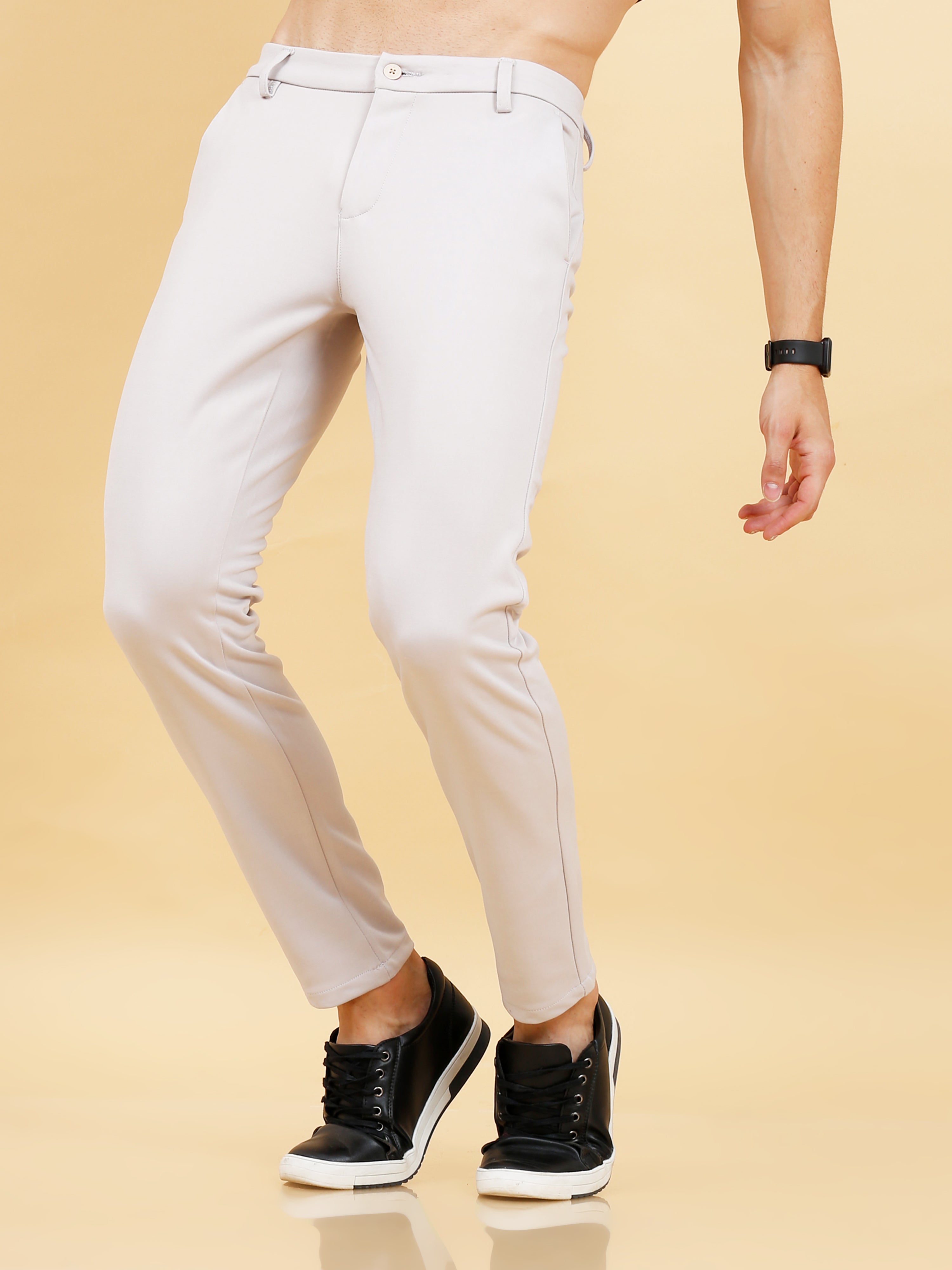 White lycra trousers for Men