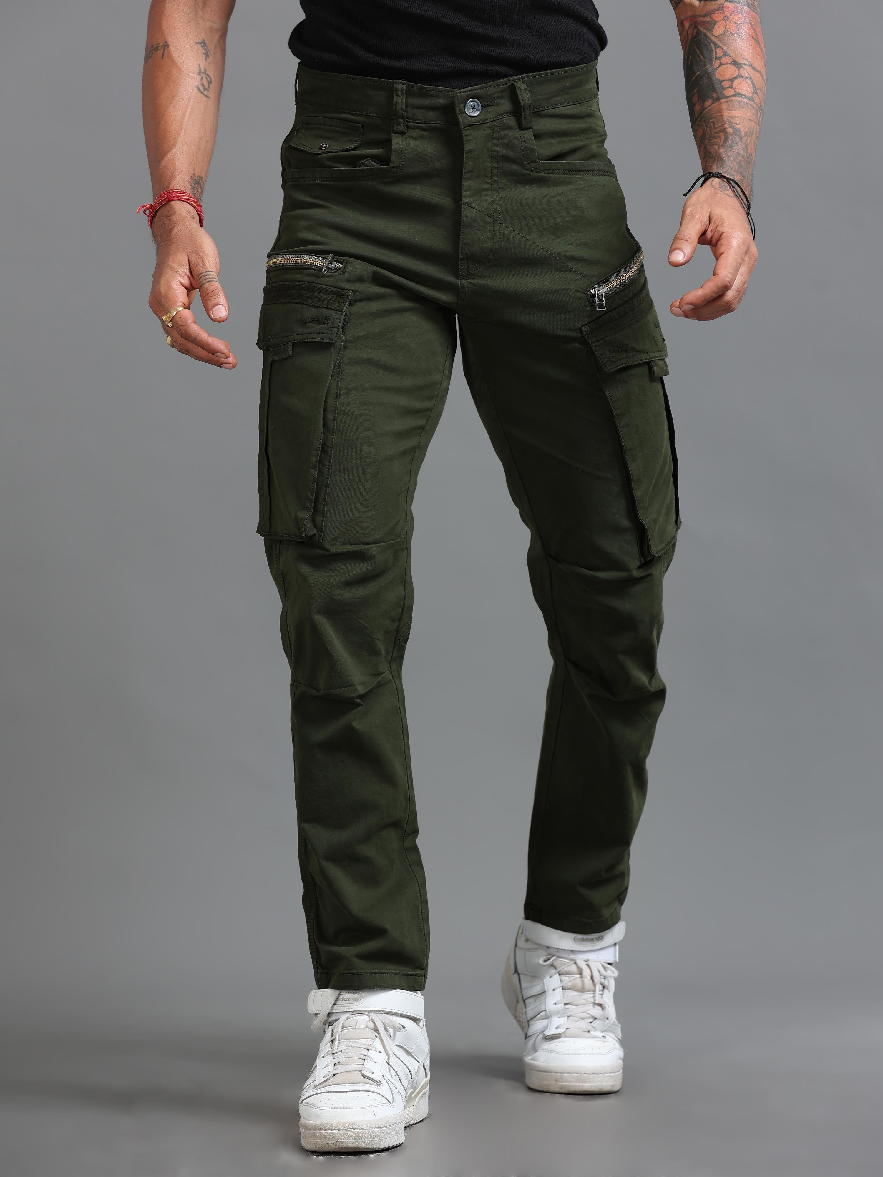 Cargo pants compared with combat trousers for men from Italian Colony