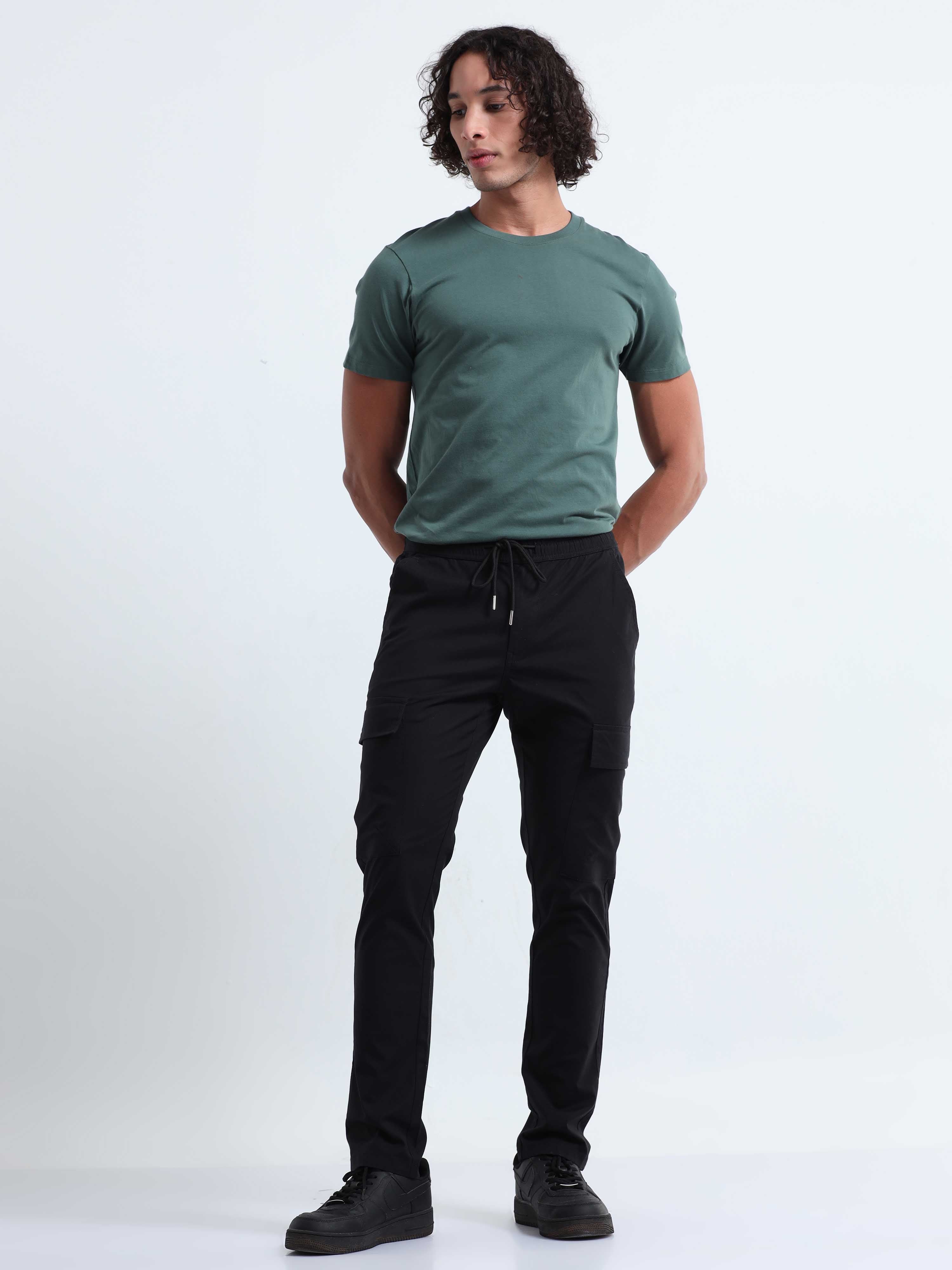 Buy USMCMens Regular Fit Cotton Blended Solid Casual Comfortable Trouser, Cargo  Pants -UM1CCG1A0 Online at desertcartINDIA
