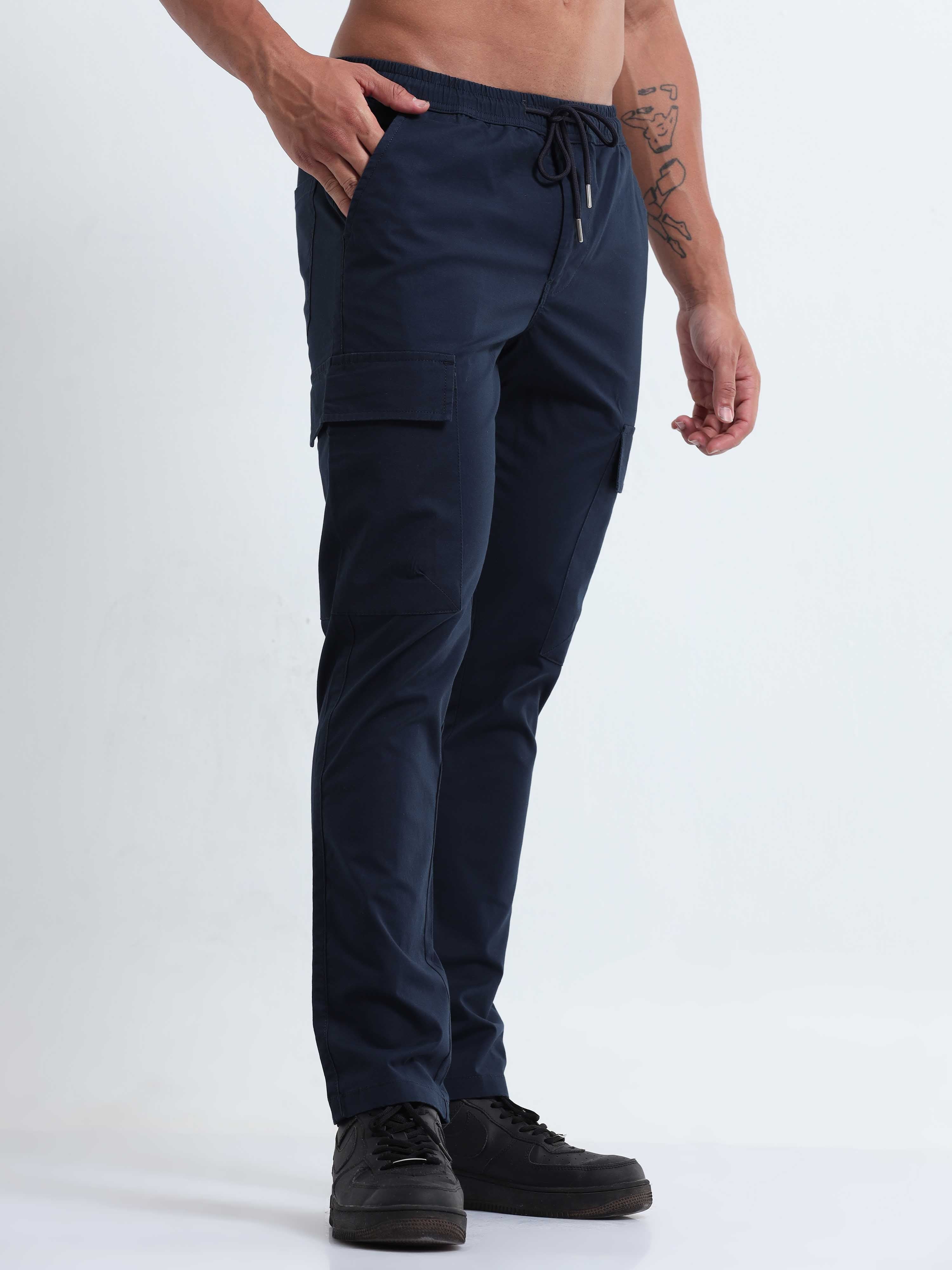 Air Sense Navy Cargo Pants for Men