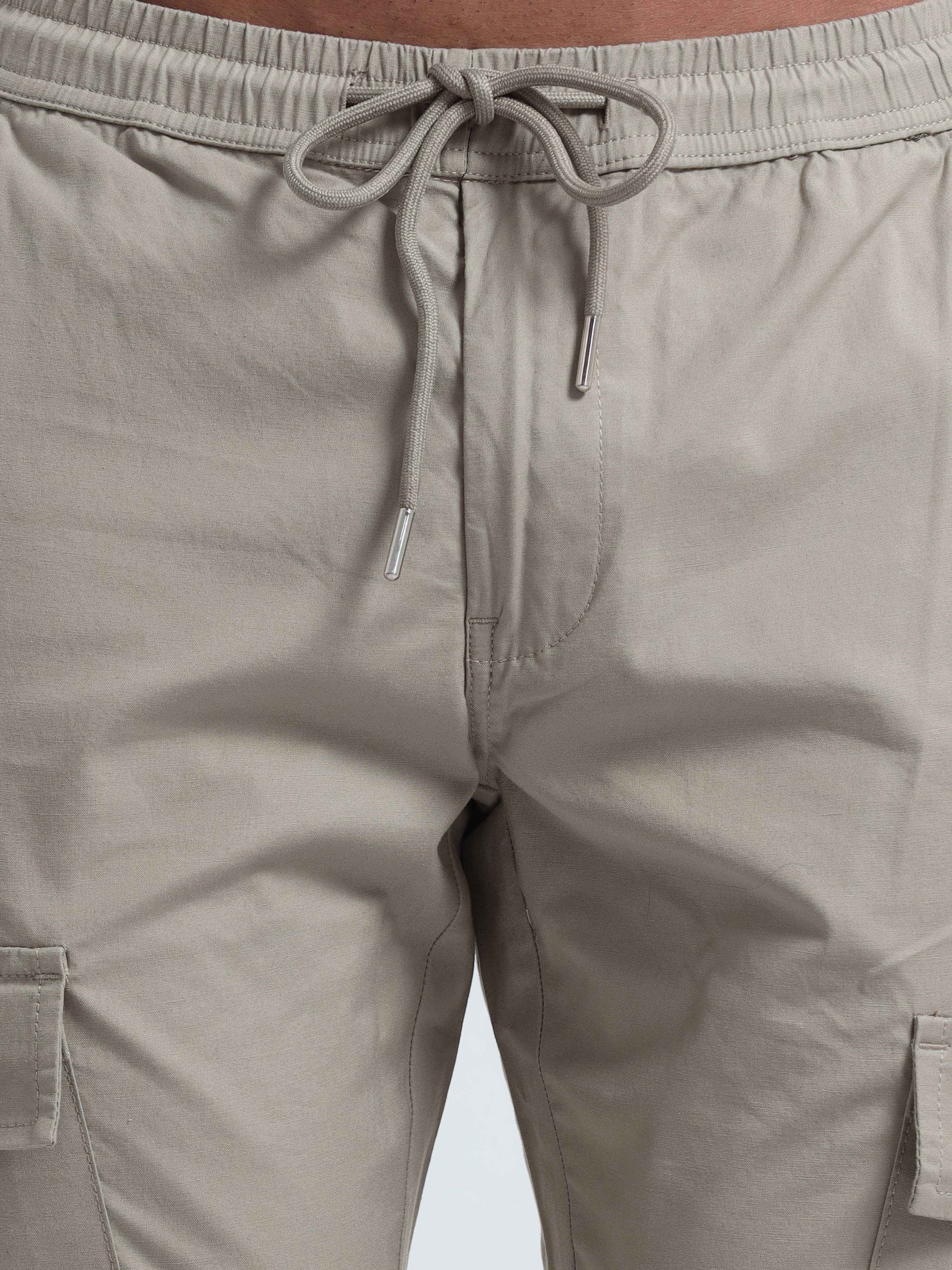 Air Sense Beige Cargo Pants for Men 