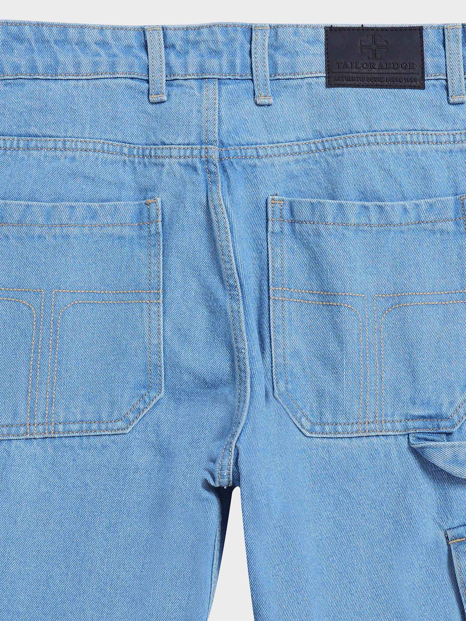 Classic Relaxed Mid Blue Denim Cargo