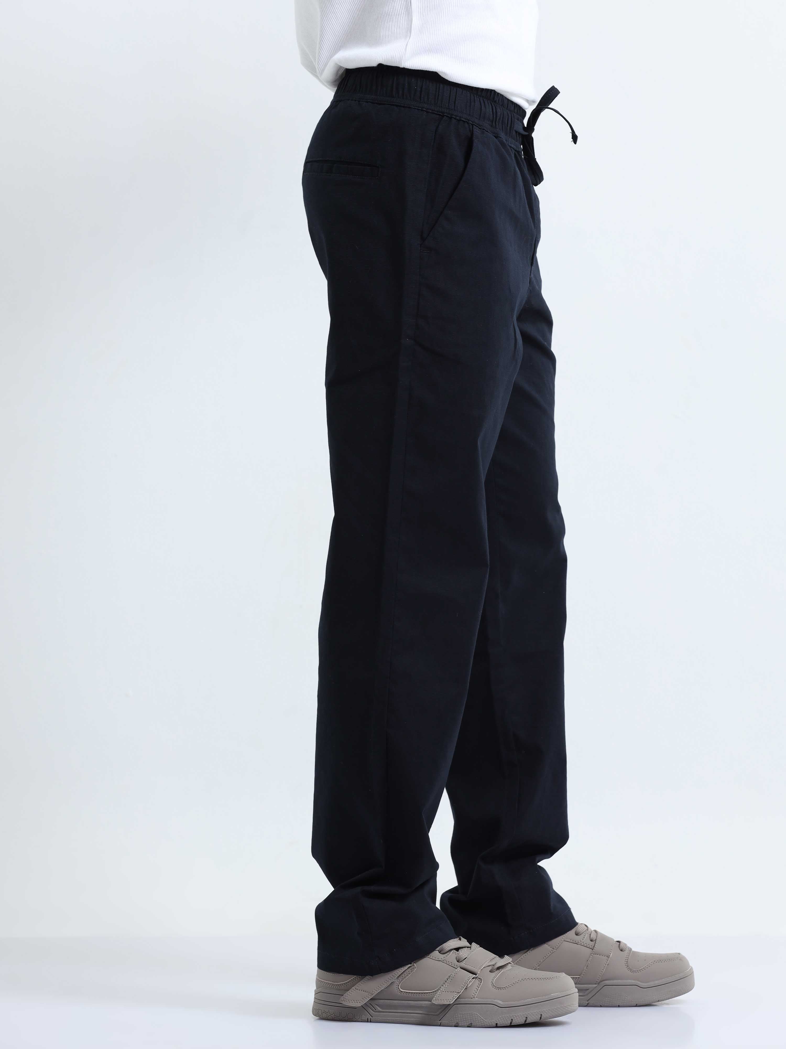 Verve Structural Navy Relaxed Pants for Men 