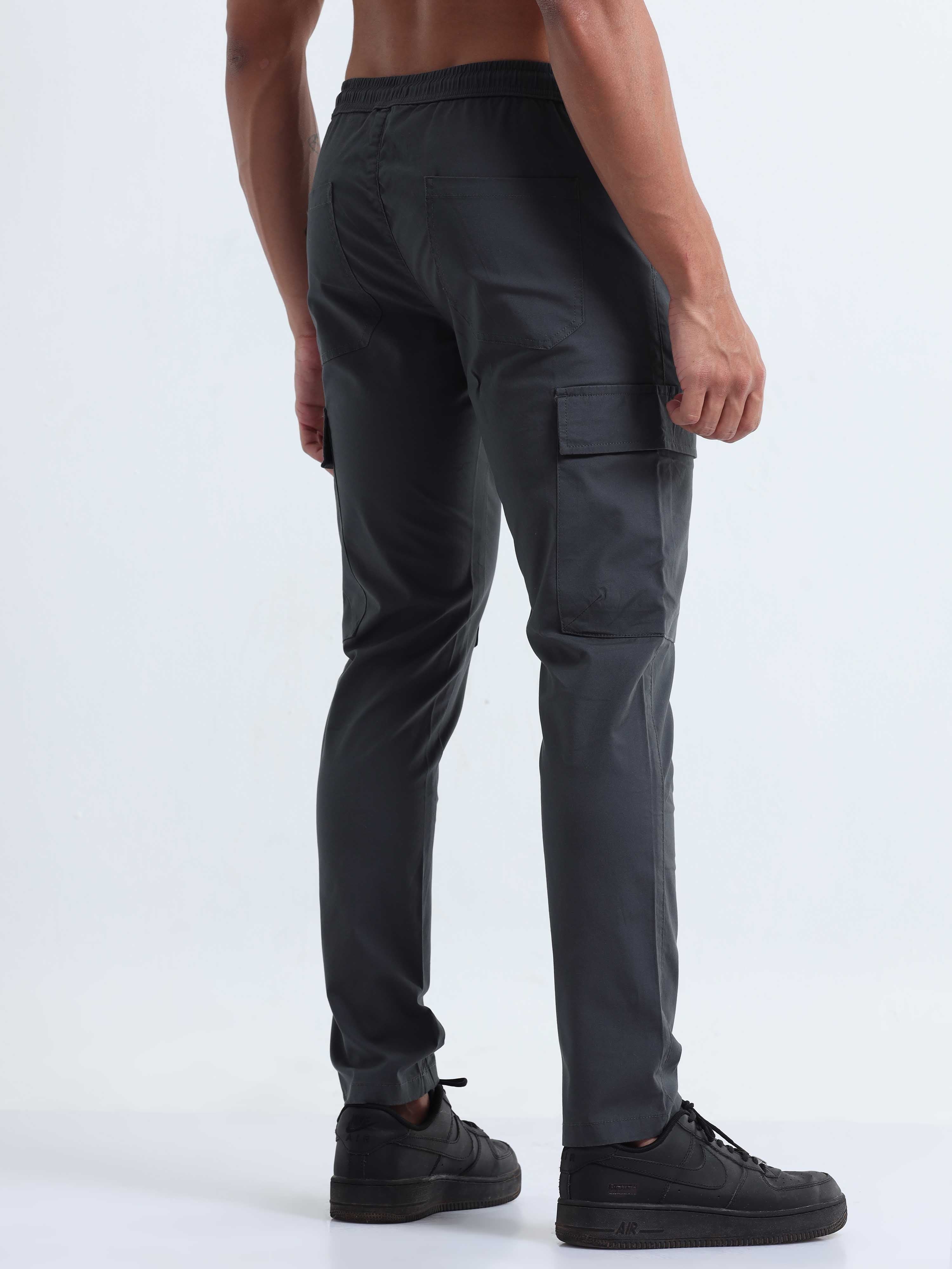 Air Sense Metal Grey Cargo Pants for Men 