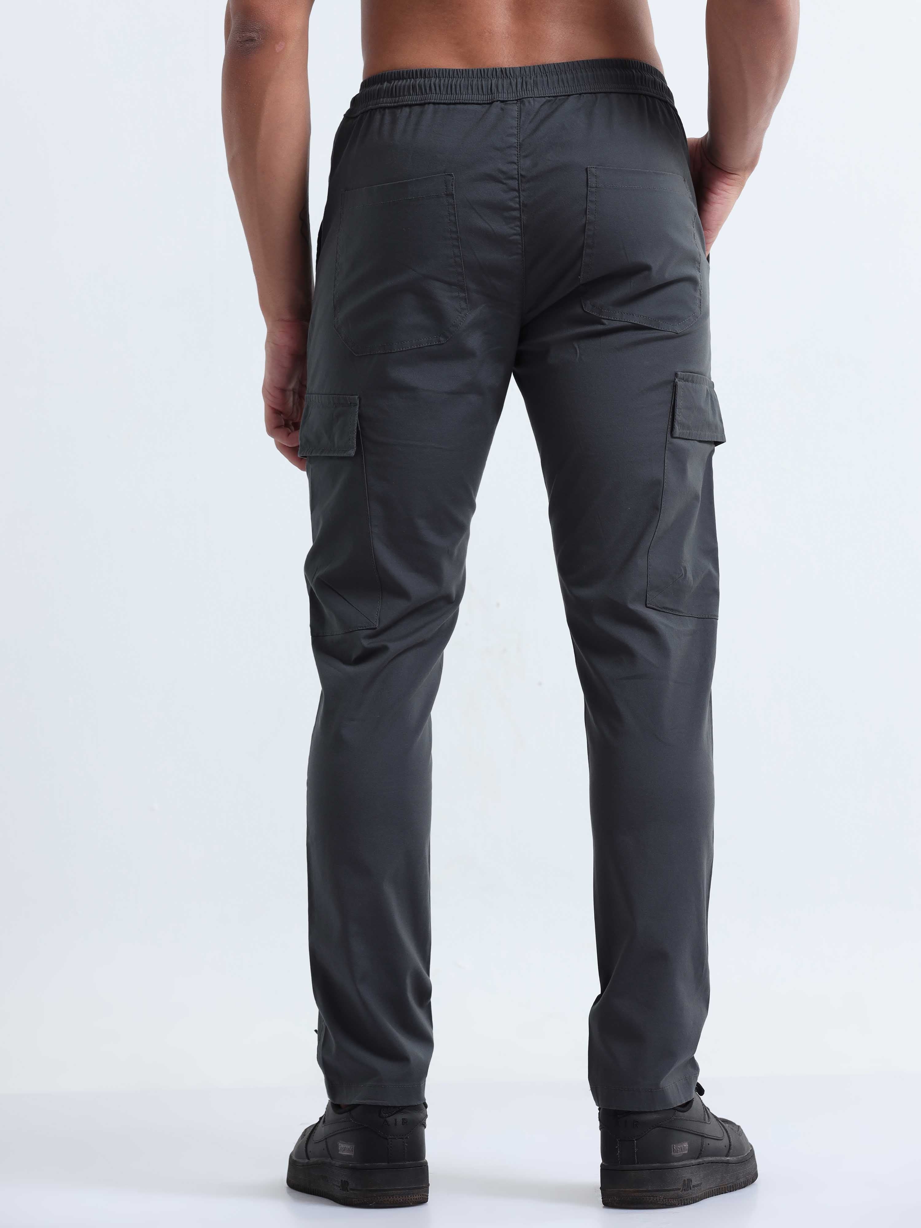 Air Sense Metal Grey Cargo Pants for Men 