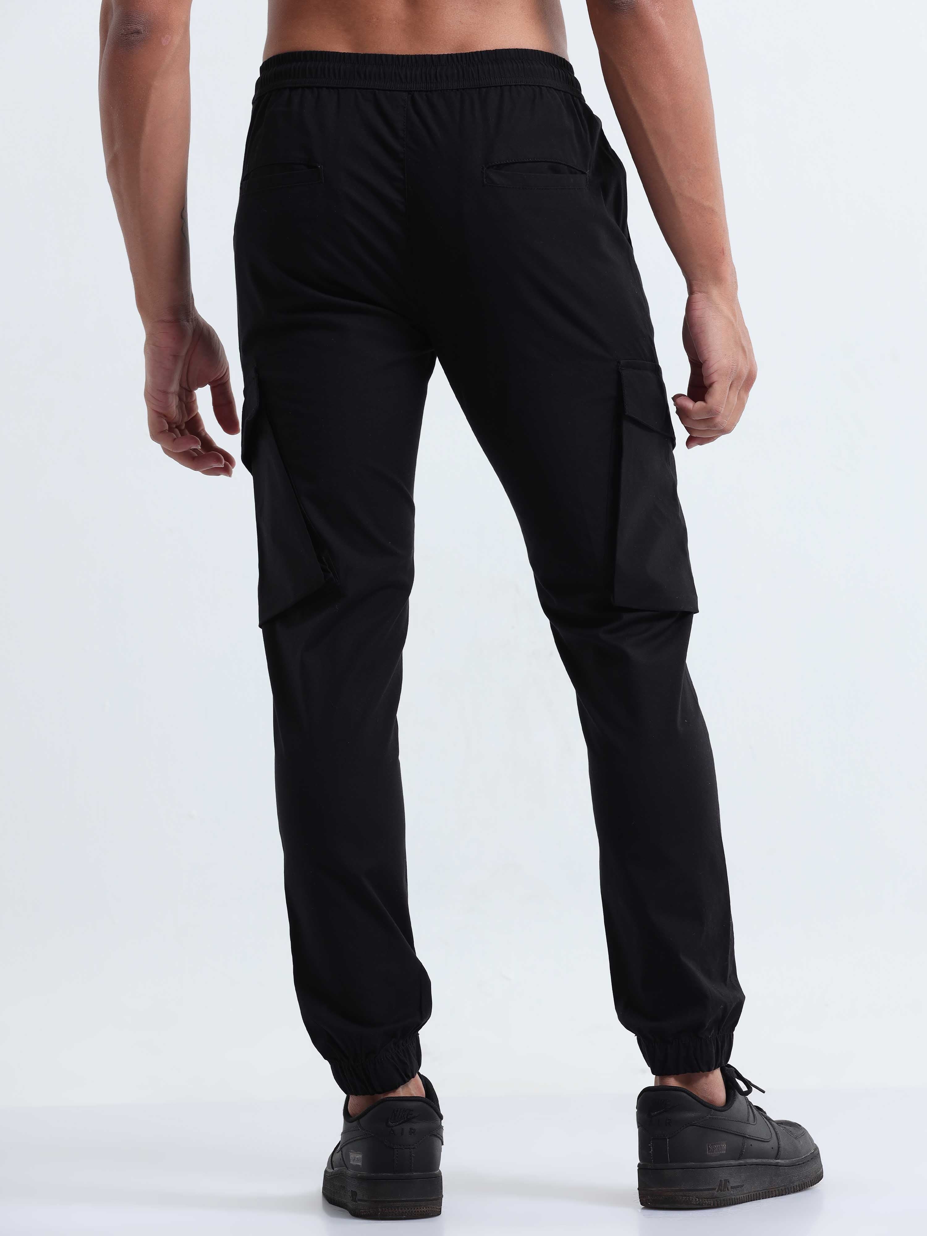 Black cargo nike joggers clearance