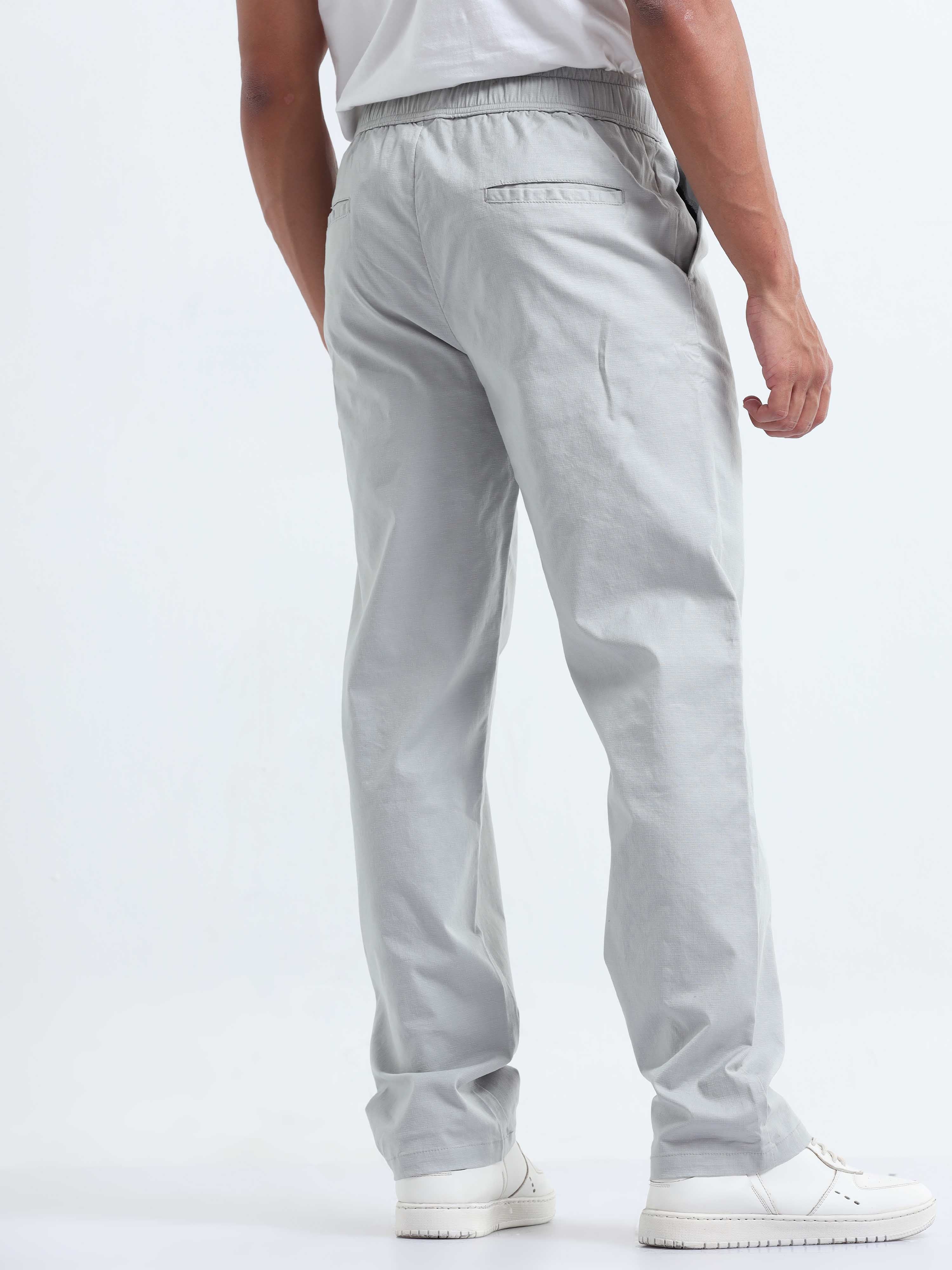 Verve Structural Grey Relaxed Pants for Men