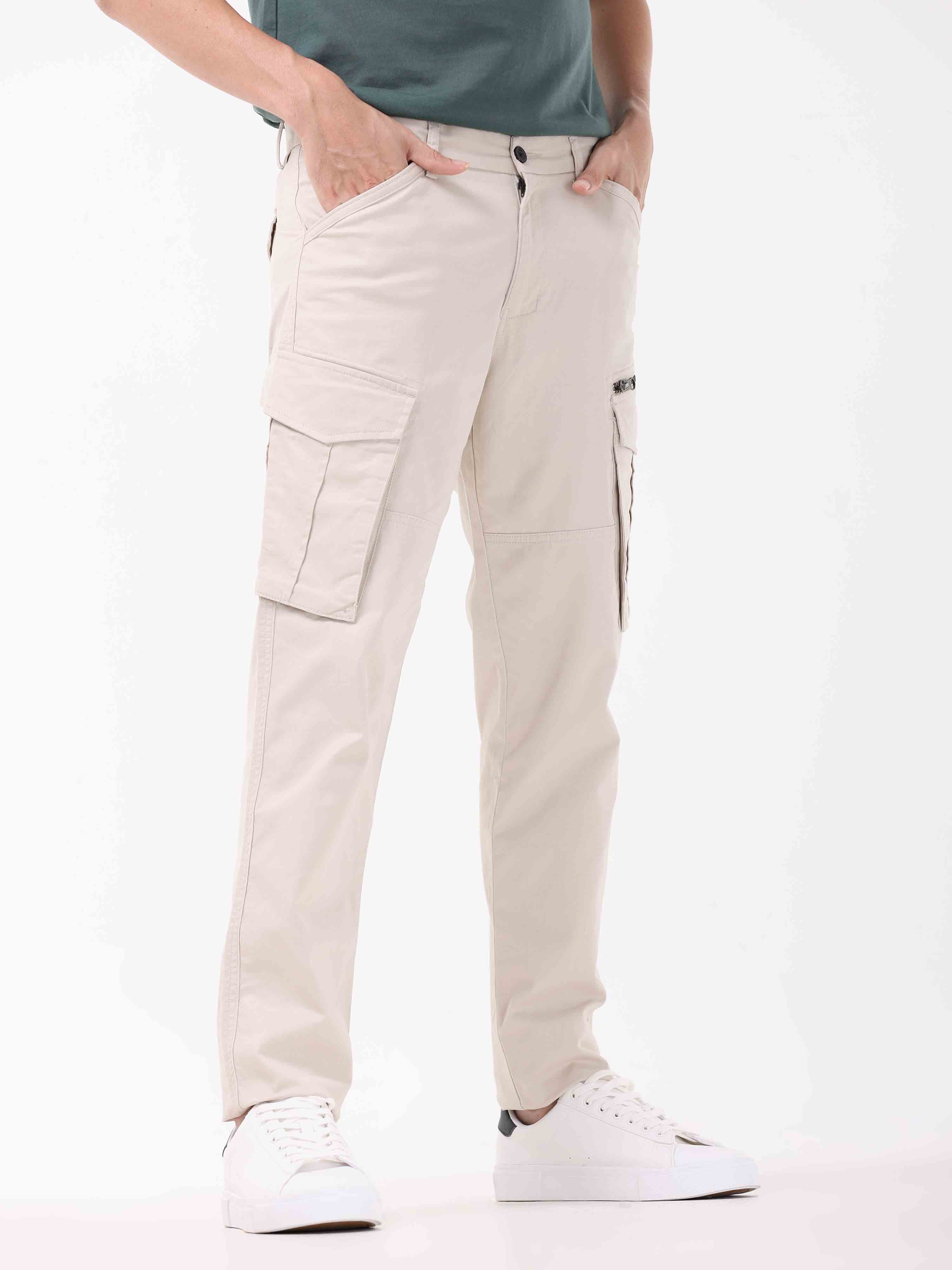 Buy Khaki Trousers & Pants for Men by THOMAS SCOTT Online | Ajio.com
