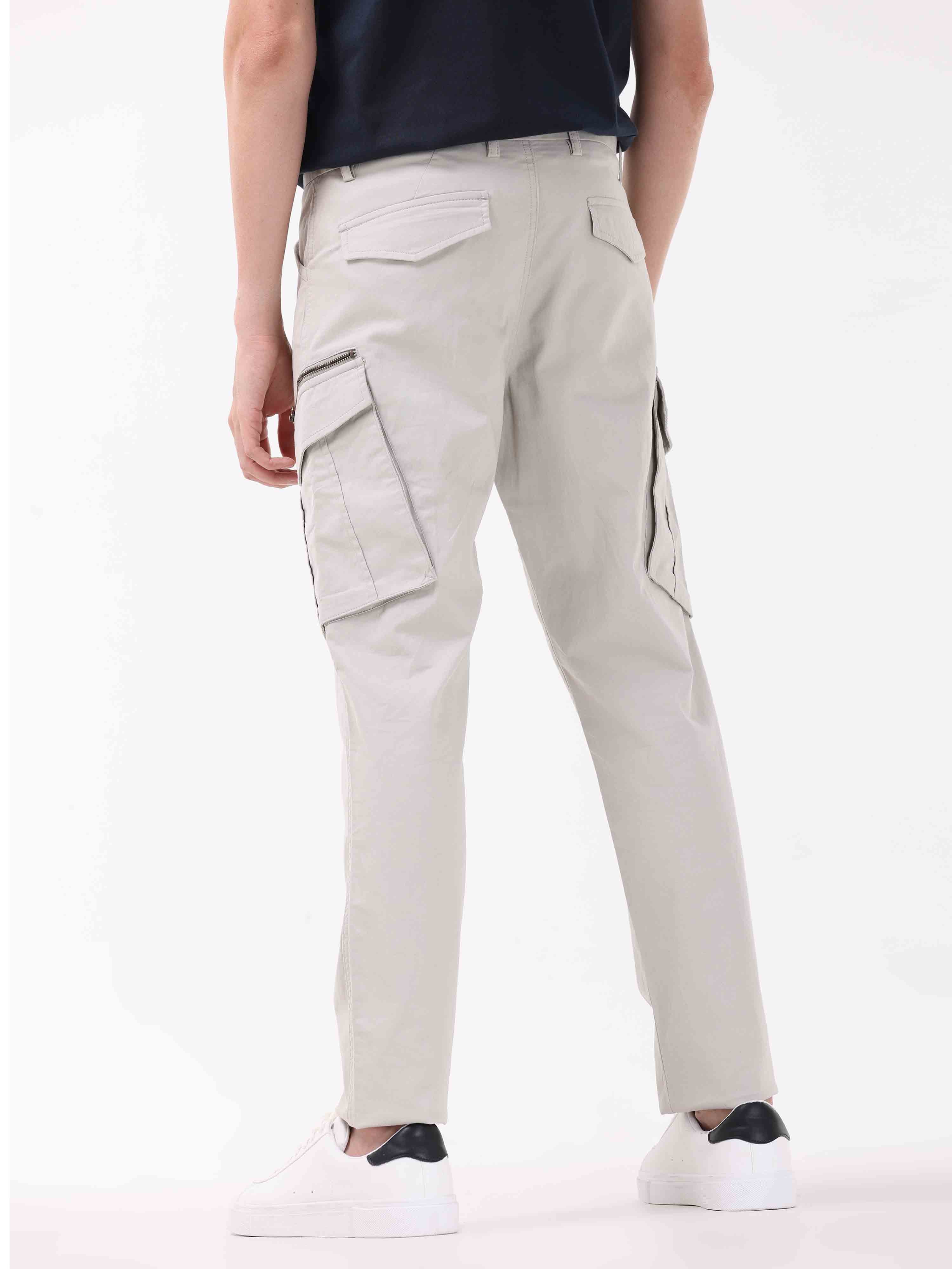 MEN'S GREY COLOR SLIM FIT CARGO PANTS, Comfortable Cargo, Latest Cargo,  Best Quality Cargo, Daily Wear