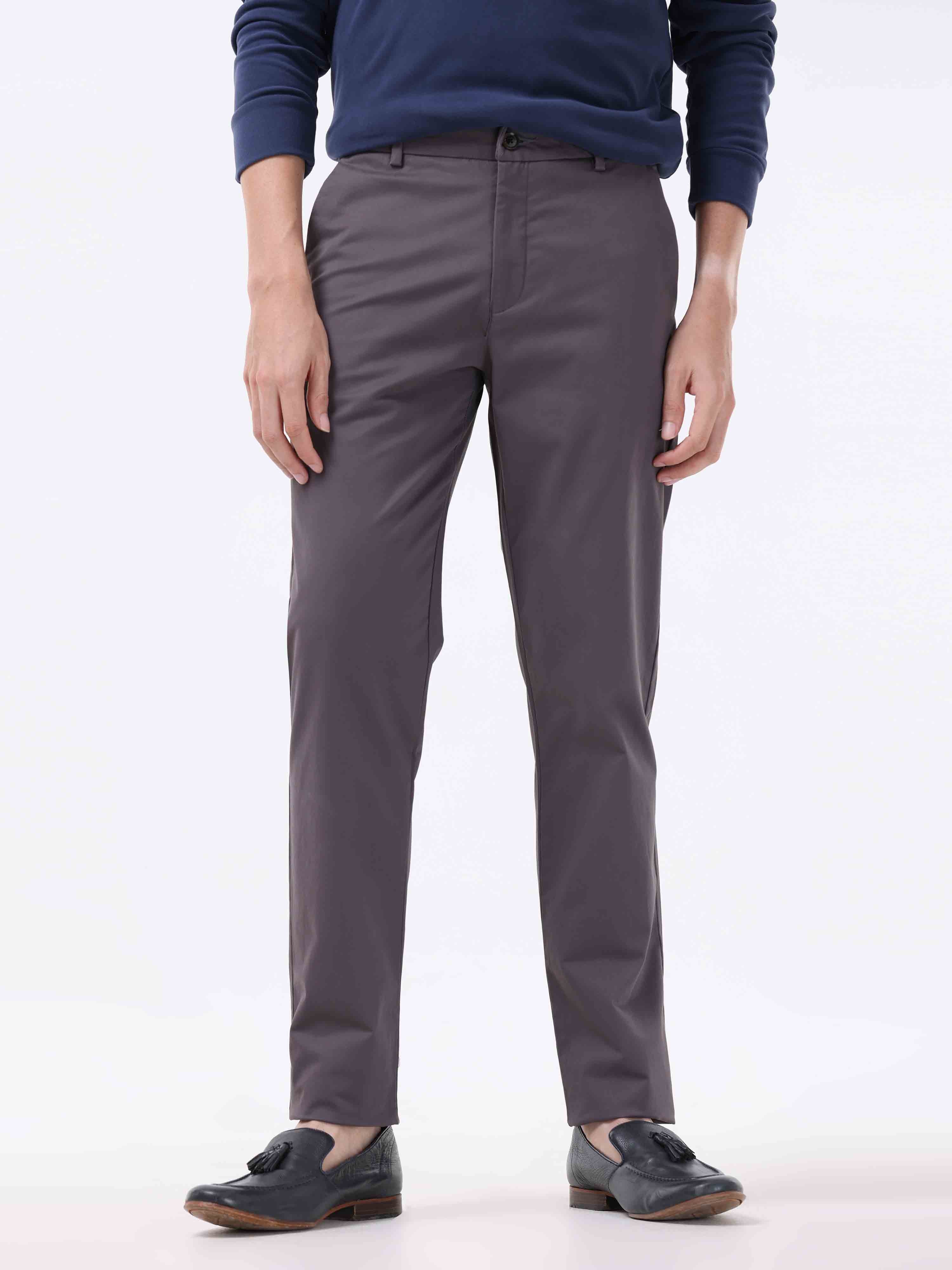 Semi Liquid Statement Dark Grey Chino