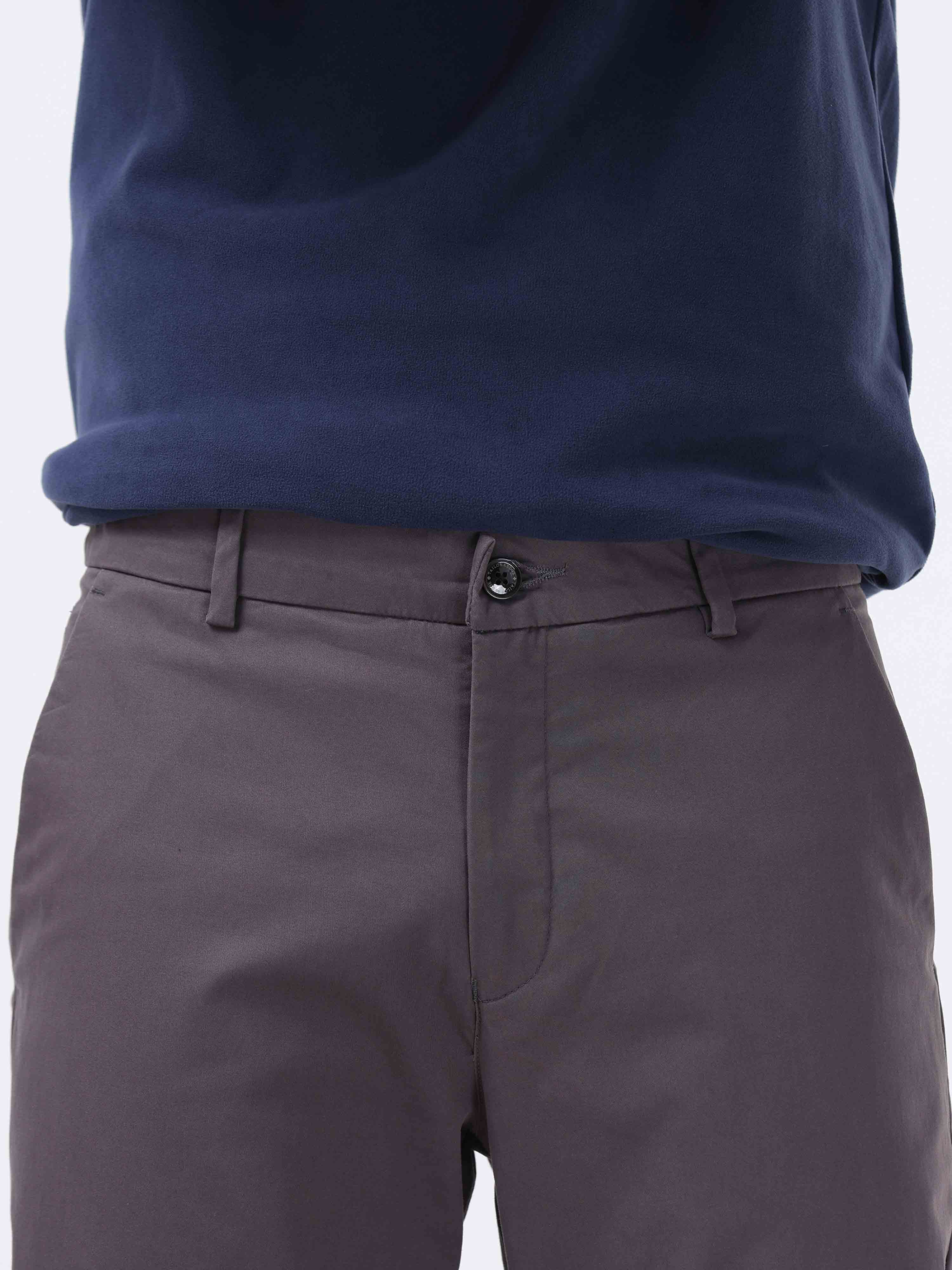 Semi Liquid Statement Dark Grey Chino