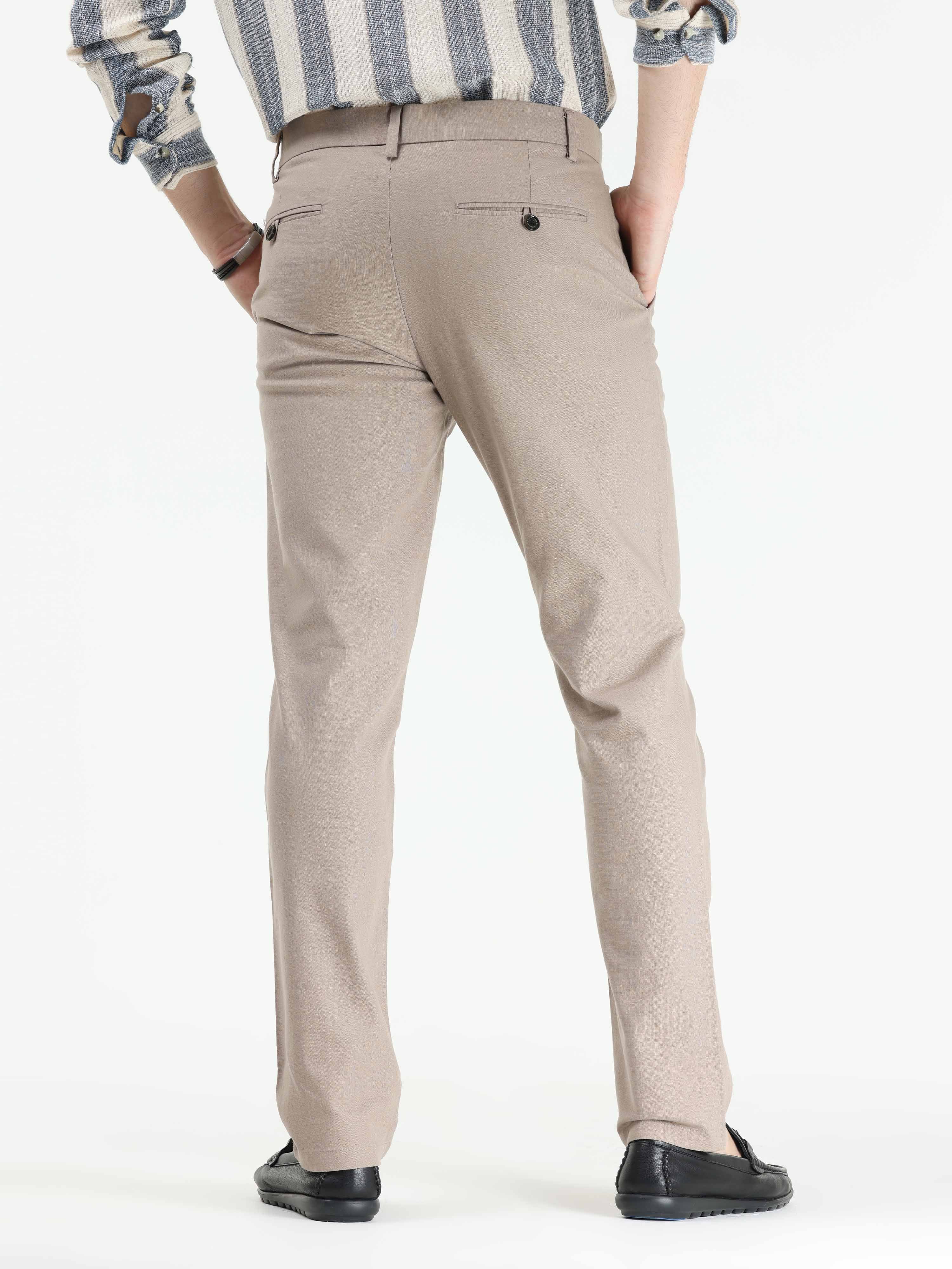 Timeless Cotton Dust Grey Linen Chino