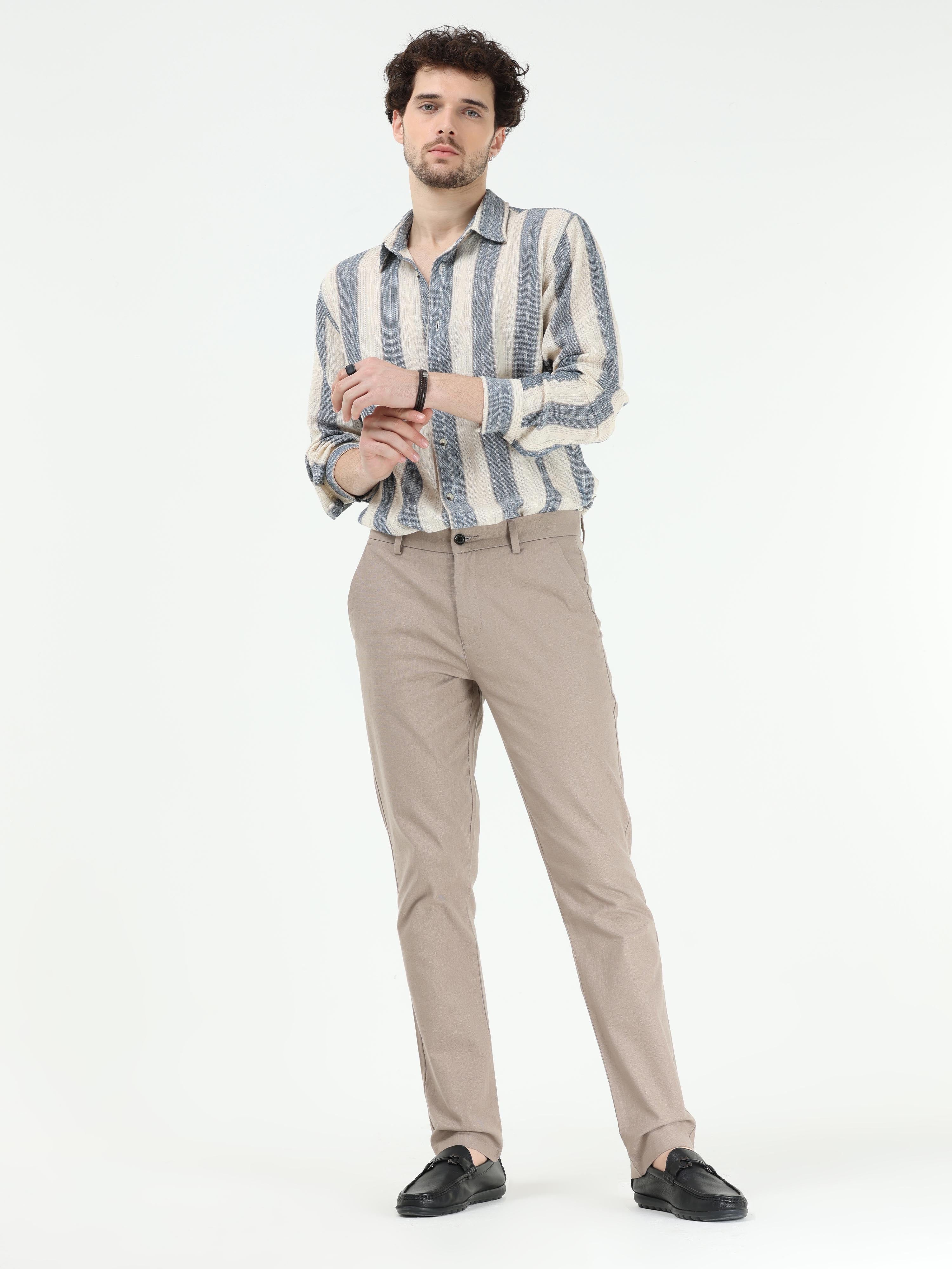 Timeless Cotton Dust Grey Linen Chino