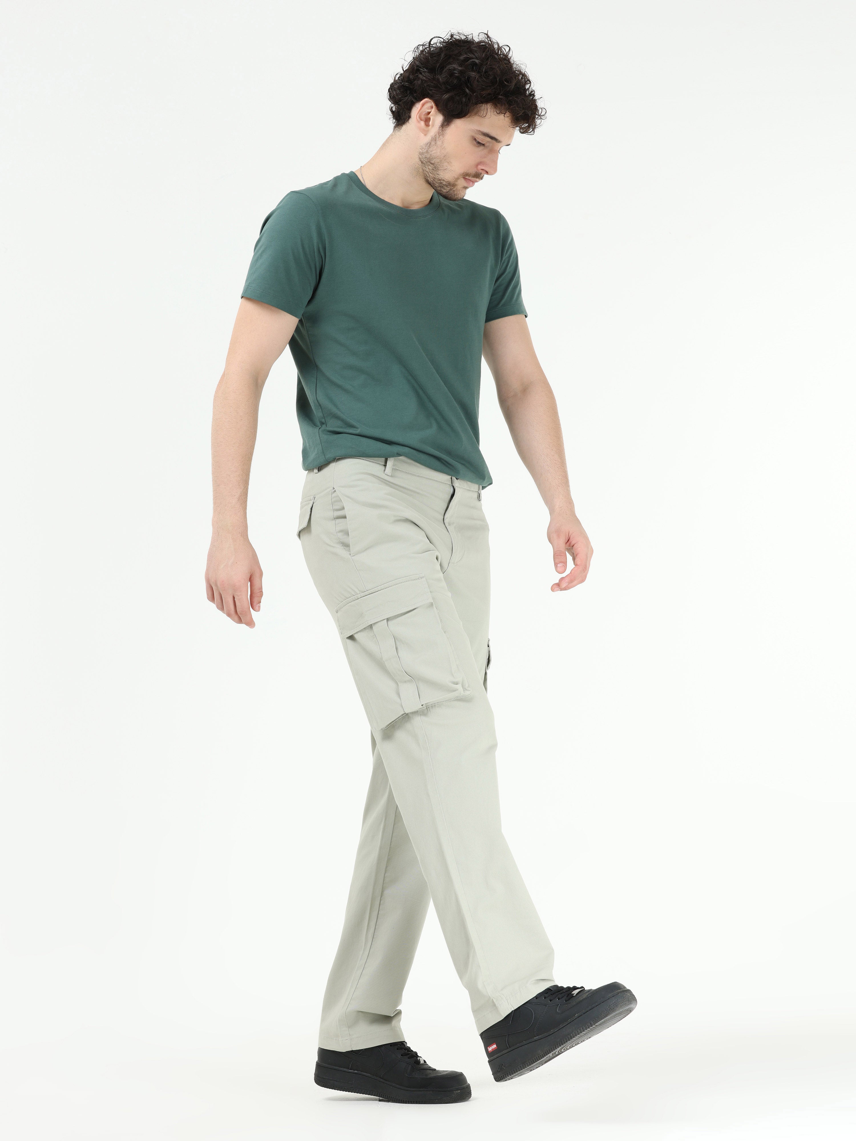 Finest Twill Pistachio Baggy Fit Cargo