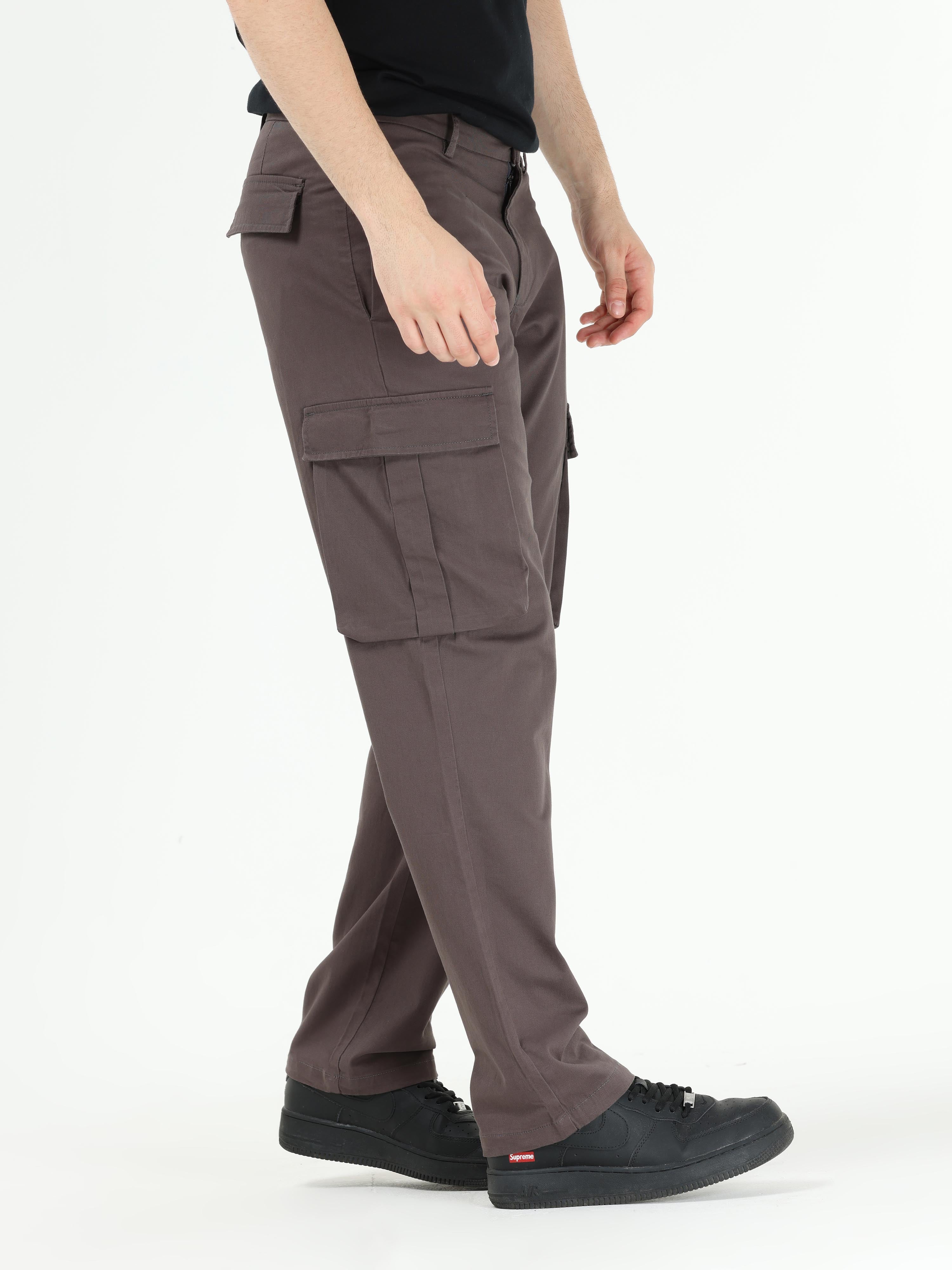 Finest Twill Dark Grey Baggy Fit Cargo