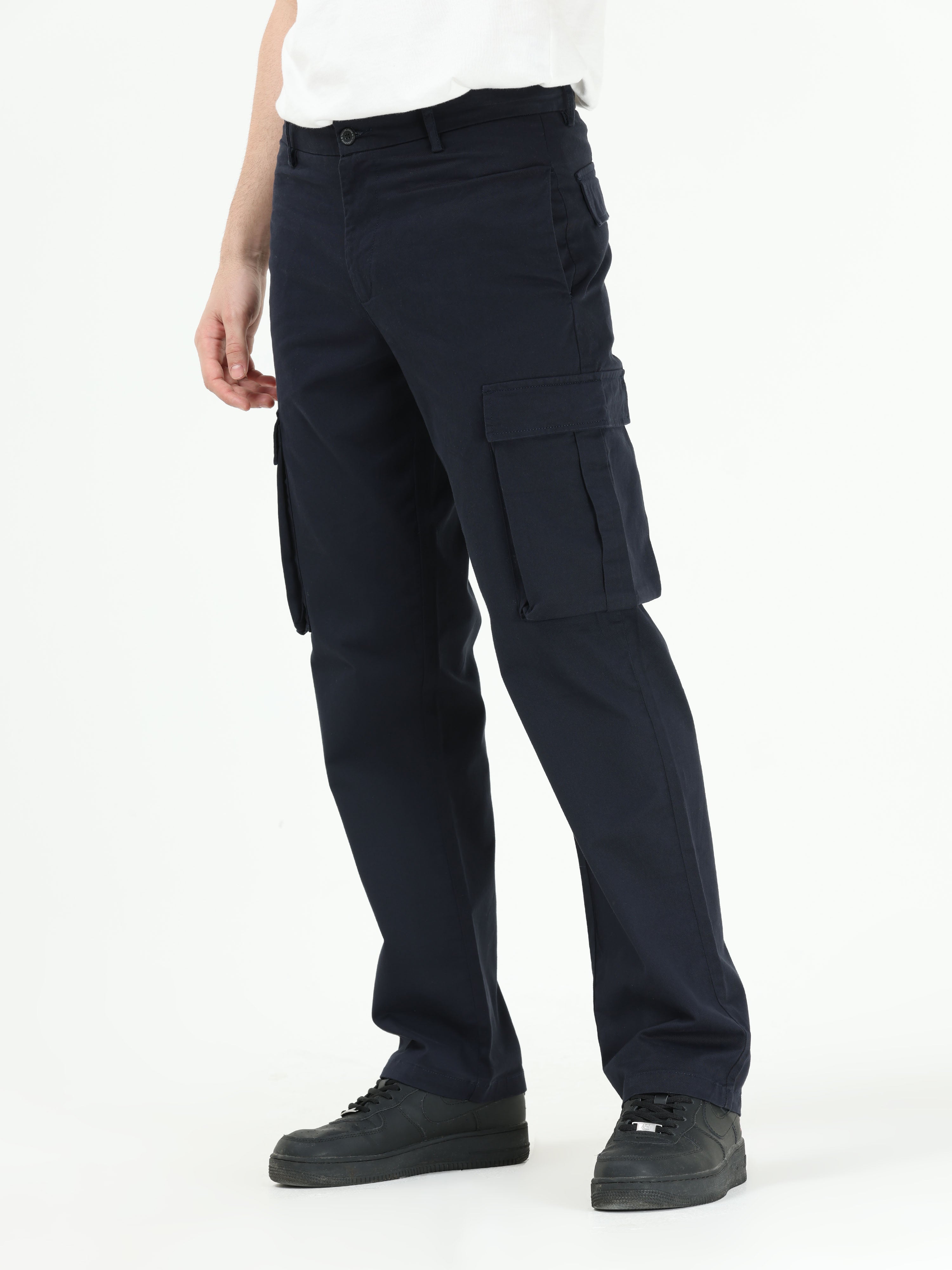 Finest Twill Navy Baggy Fit Cargo