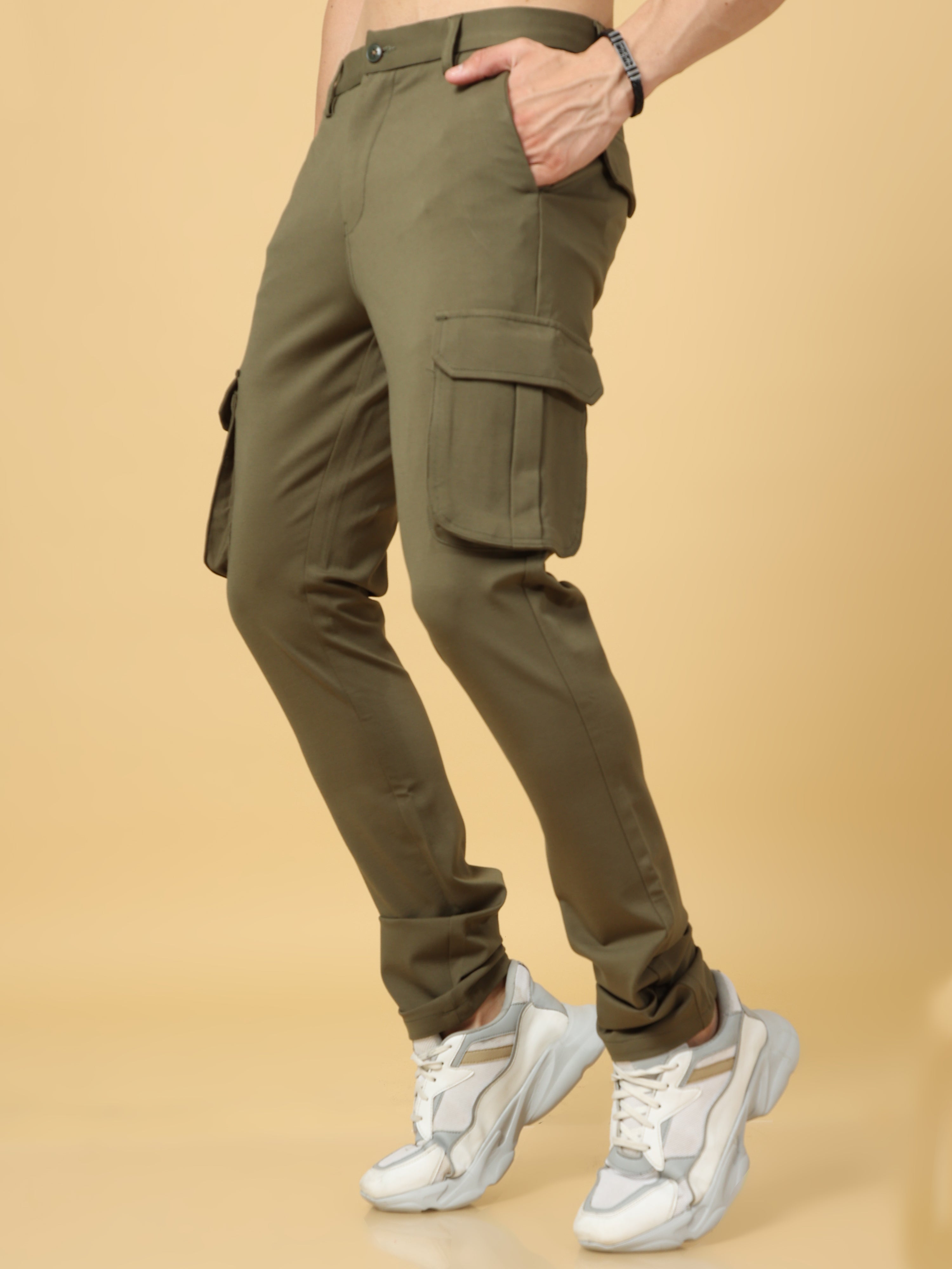Super Stretch Olive Cargo