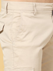 Basic Beige Slim Fit Cargo